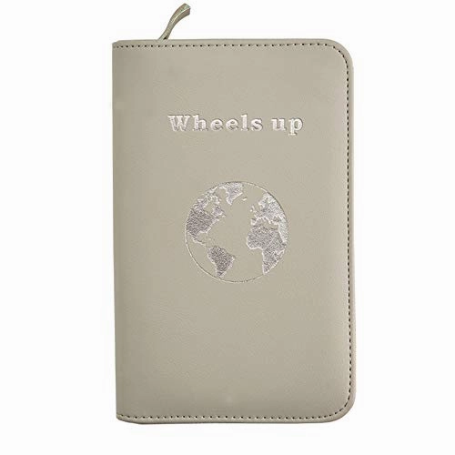 Phone Charging Passport Holder -Multiple Variations with Upgraded Power Bank- RFID Blocking - Travel Wallet Compatible with All Phones - Travel Accessories (Cool Gray)