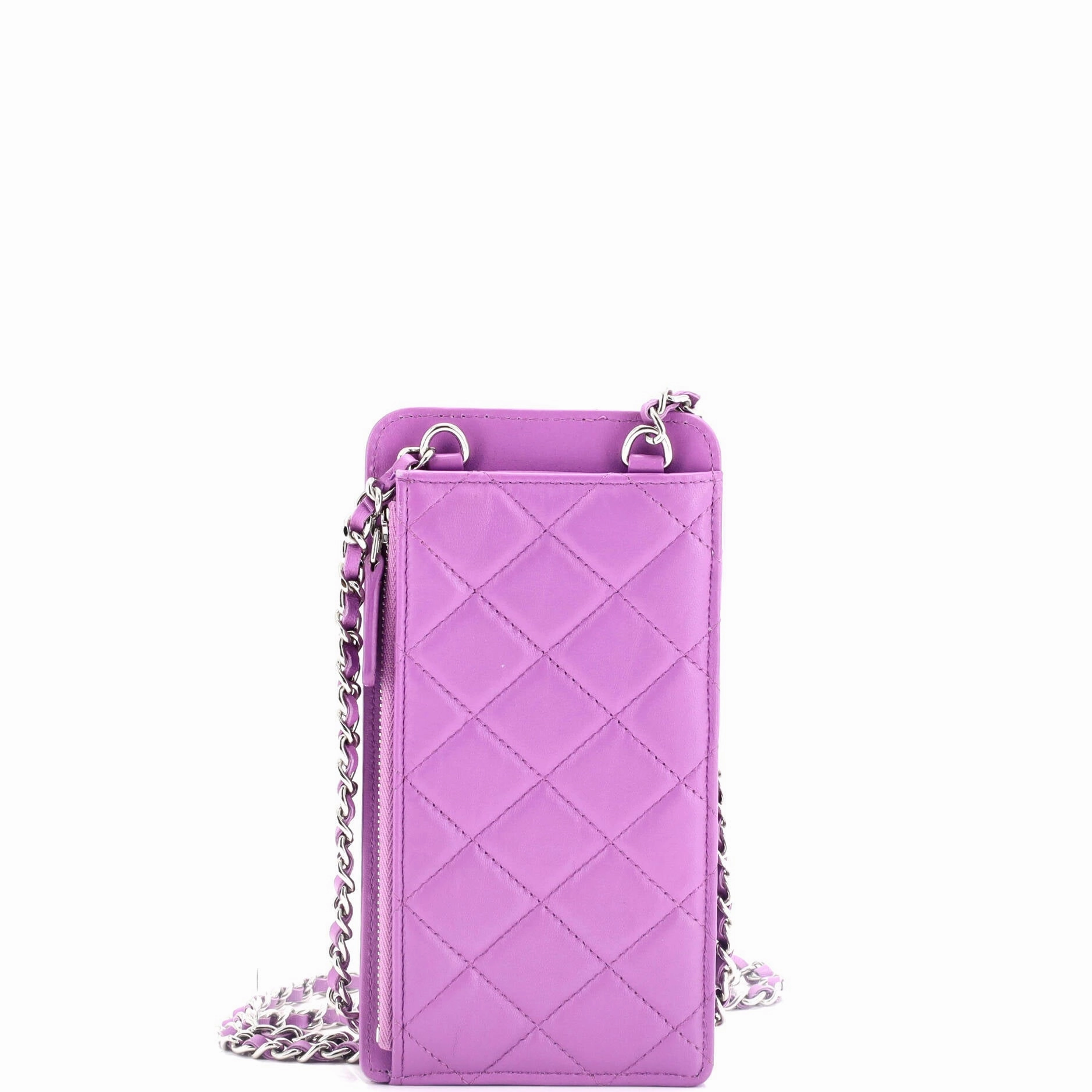 Phone Holder Crossbody Bag Quilted Lambskin
