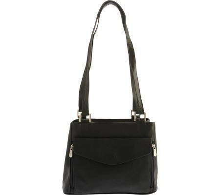 Piel Leather Double Compartment Shoulder Bag