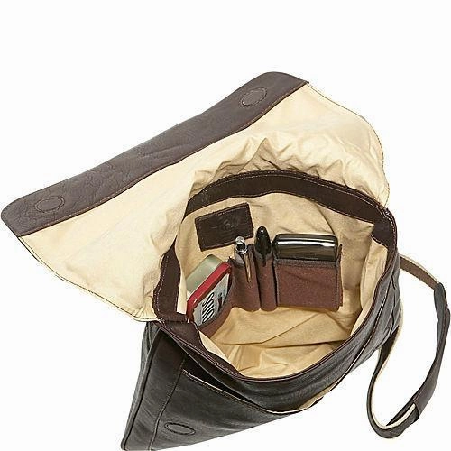 Piel Leather Small Vertical Messenger