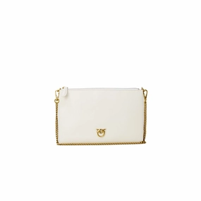 PINKO Cream Leather Leather Accessory