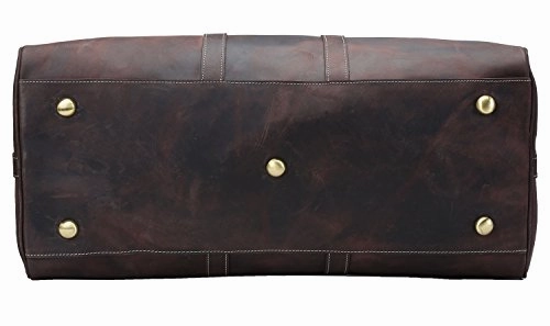 Polare 23'' Duffle Retro Thick Cowhide Leather Weekender Travel Duffel Luggage Bag