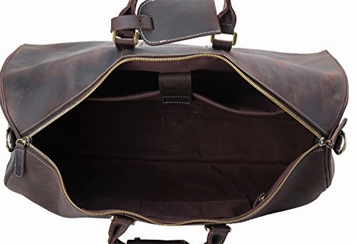 Polare 23'' Duffle Retro Thick Cowhide Leather Weekender Travel Duffel Luggage Bag