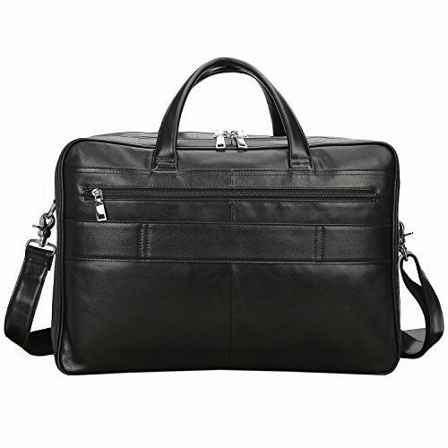 Polare Men'S Real Leather 17'' Briefcase Shoulder Messenger Business Bag