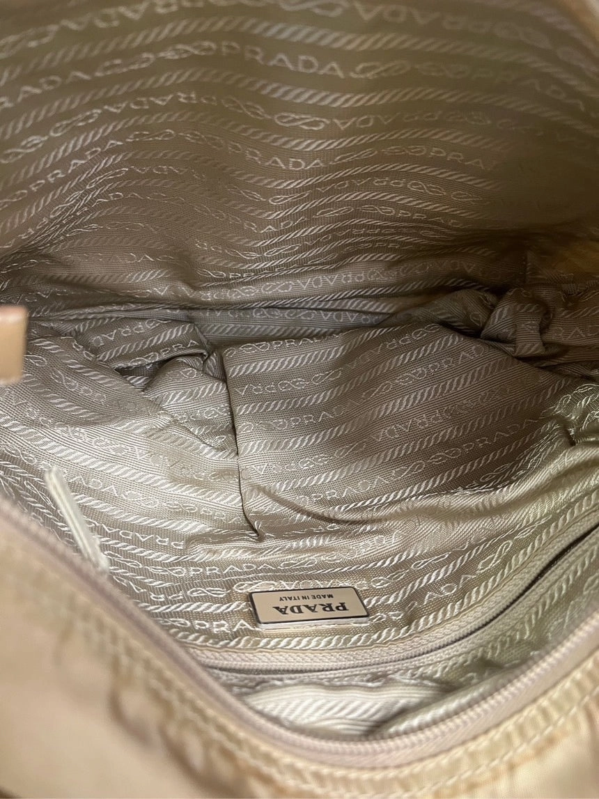 Prada Beige Postman Crossbody Bag