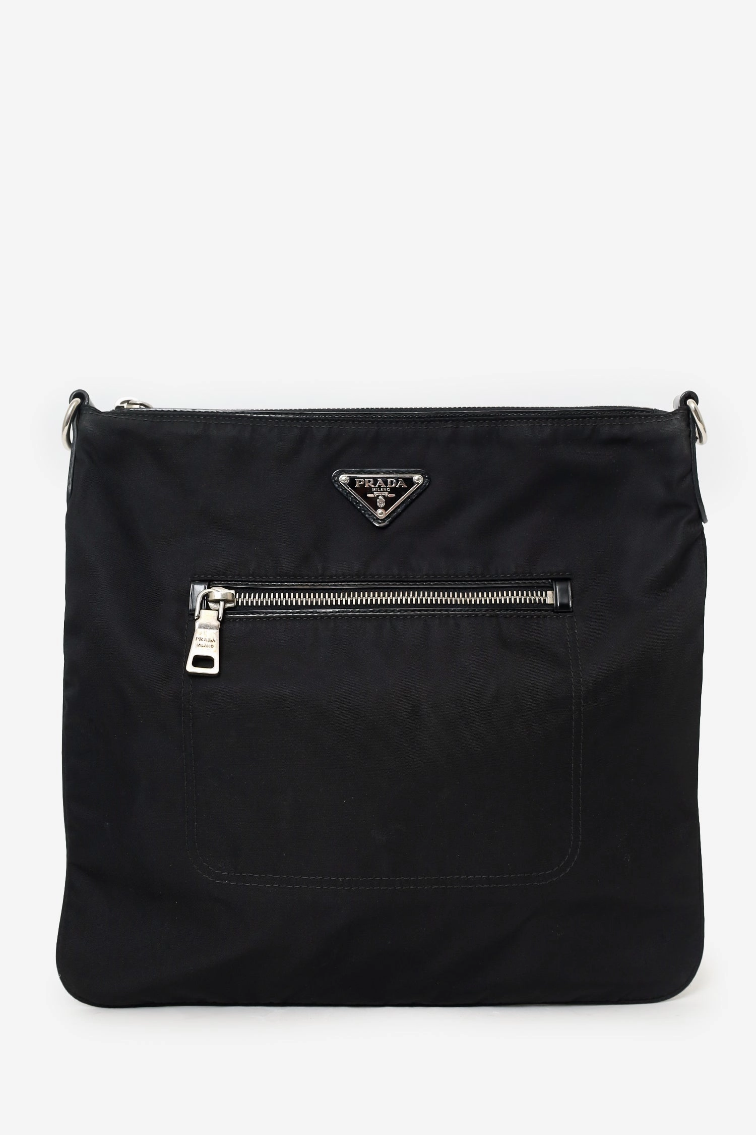 Prada Black Nylon Messenger Bag