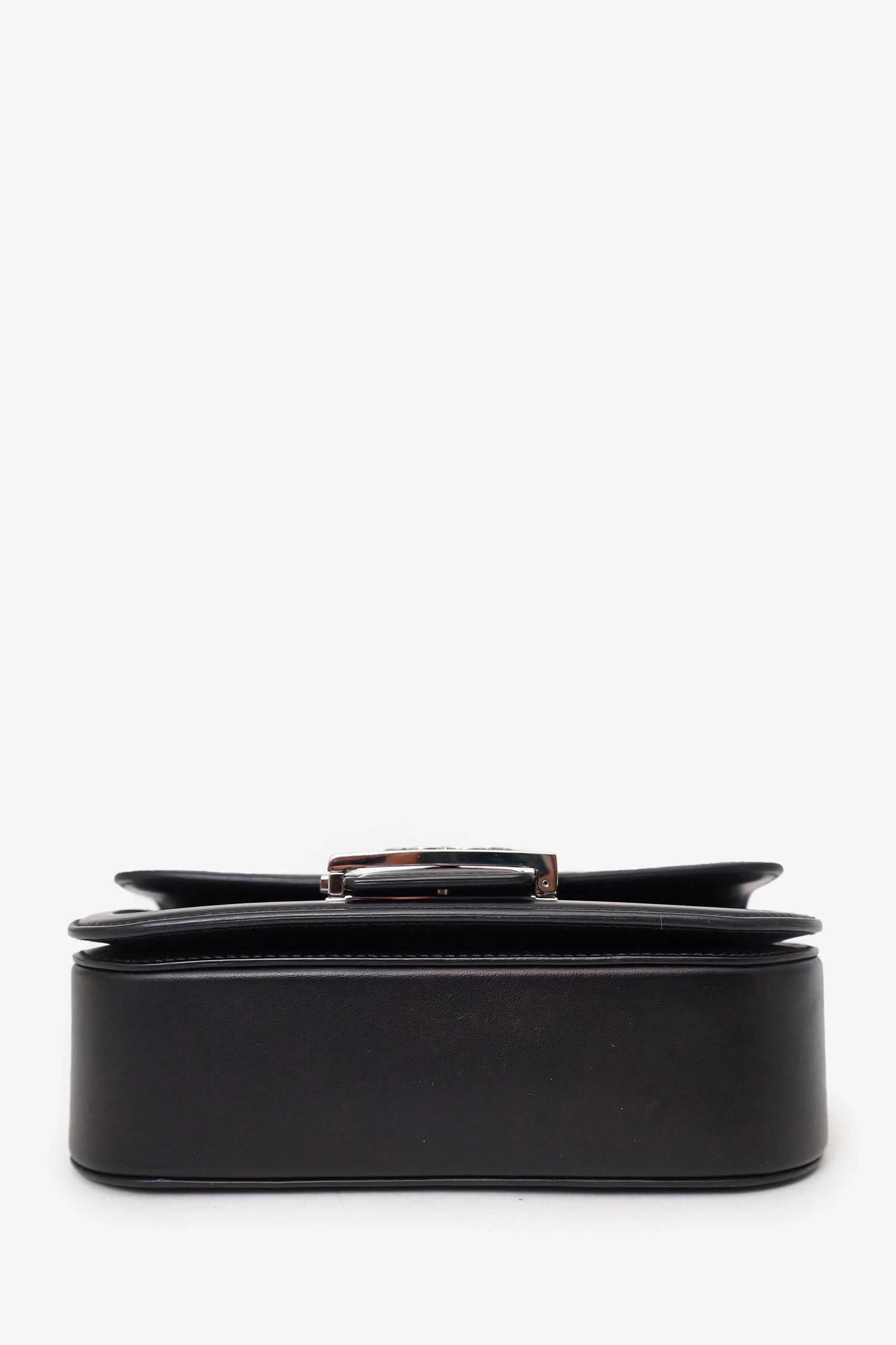 Prada Black Nylon Saffiano Lux Leather Emblme Shoulder Bag