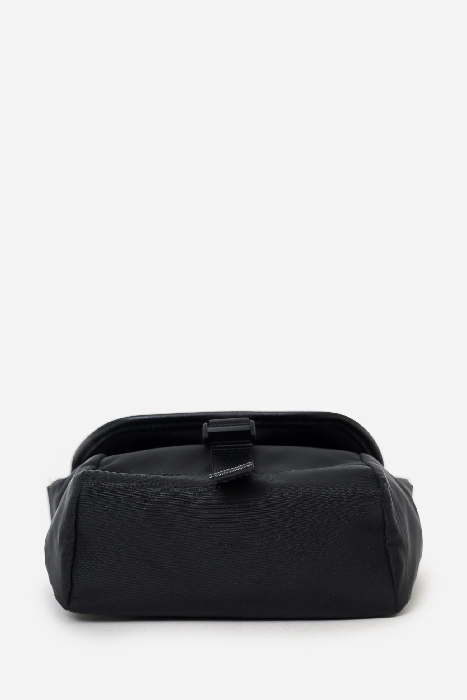 Prada Black Re-Nylon and Saffiano Leather Small Shoulder Bag