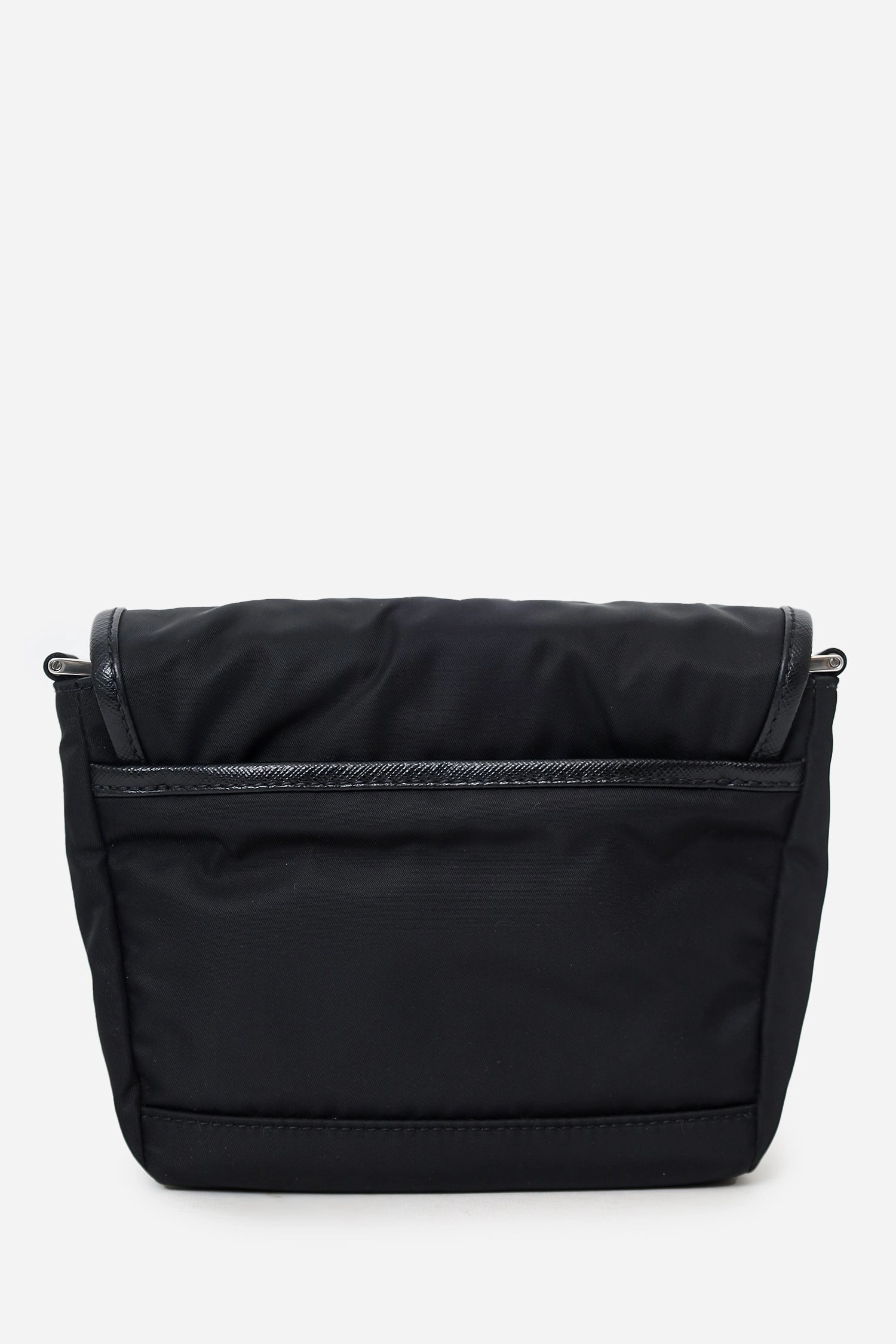 Prada Black Re-Nylon and Saffiano Leather Small Shoulder Bag