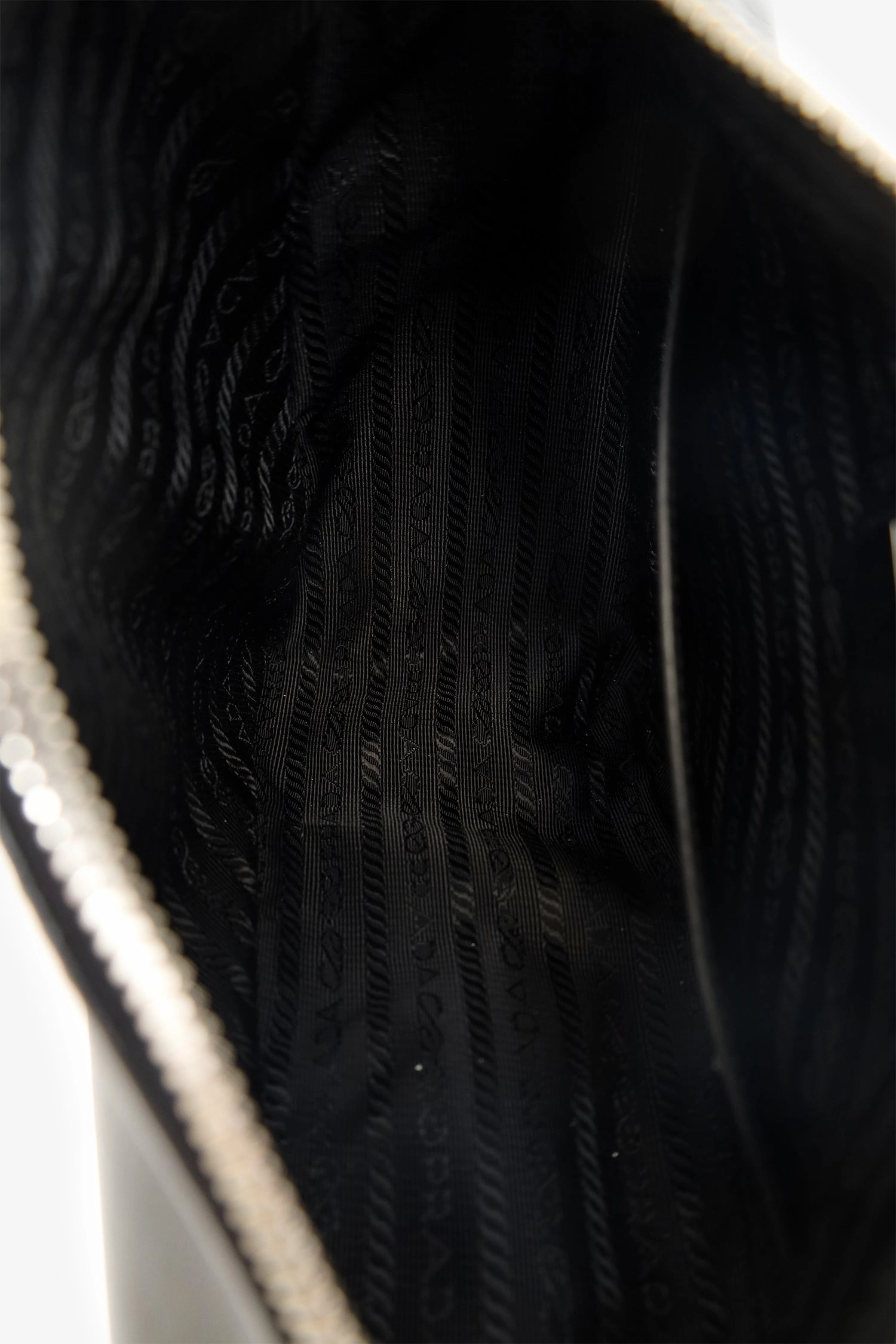 Prada Black Softy Calfskin Triangle Shoulder Bag