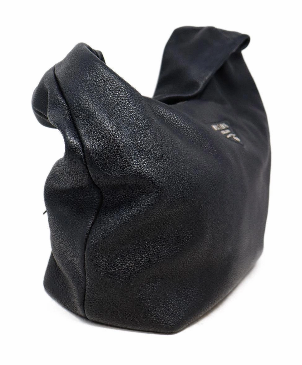 Prada Black Vitello Daino Hobo Bag