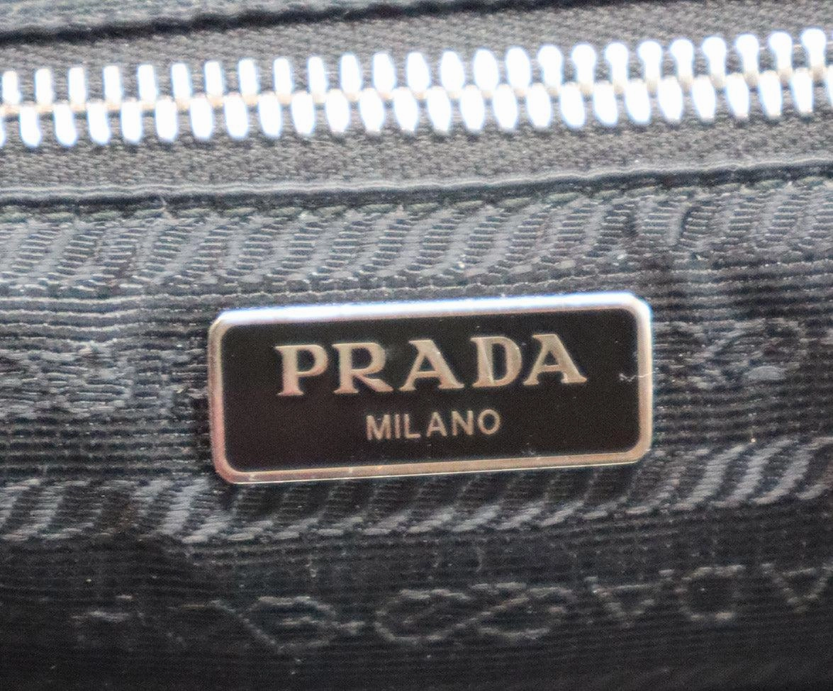 Prada Black Vitello Daino Hobo Bag
