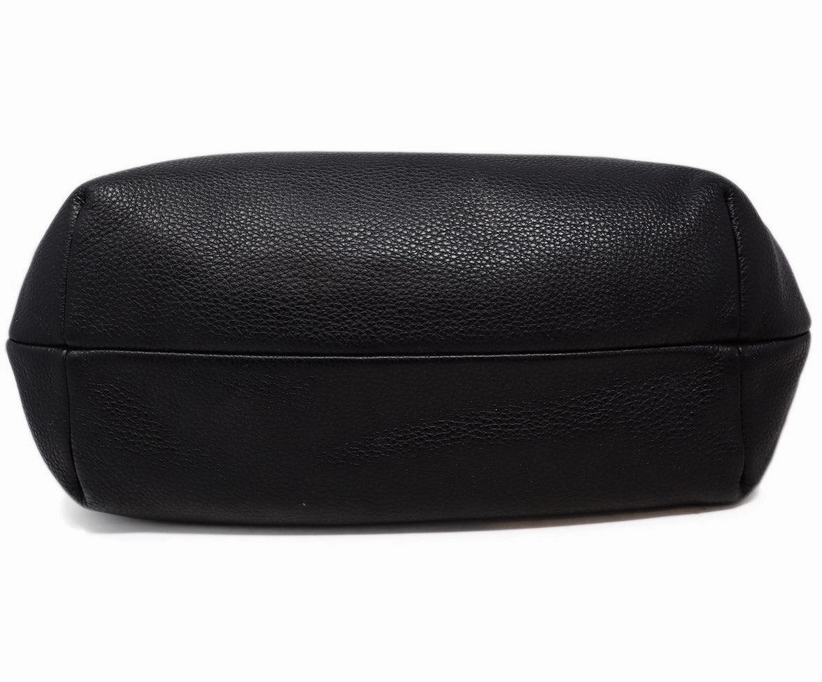 Prada Black Vitello Daino Hobo Bag