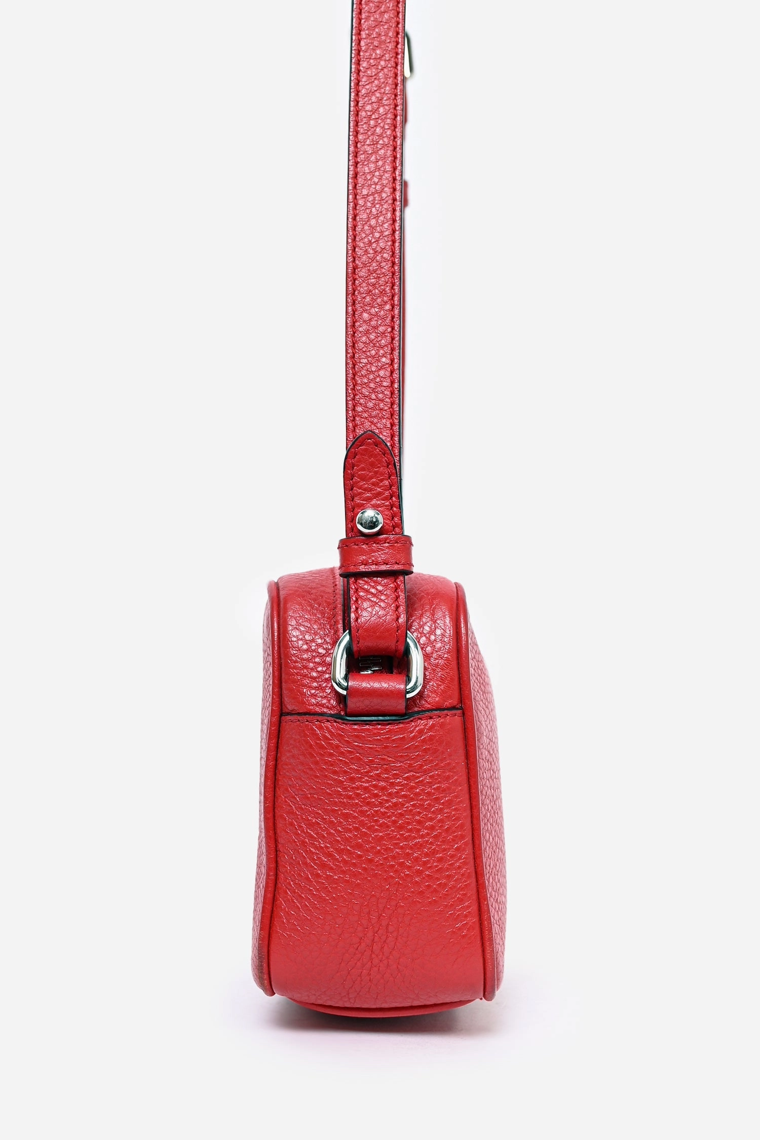 Prada Red Leather Phenix Crossbody Camera Bag
