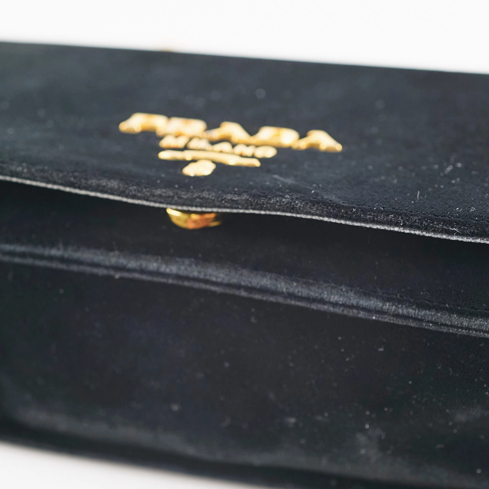 Prada Velvet Crossbody Bag Black