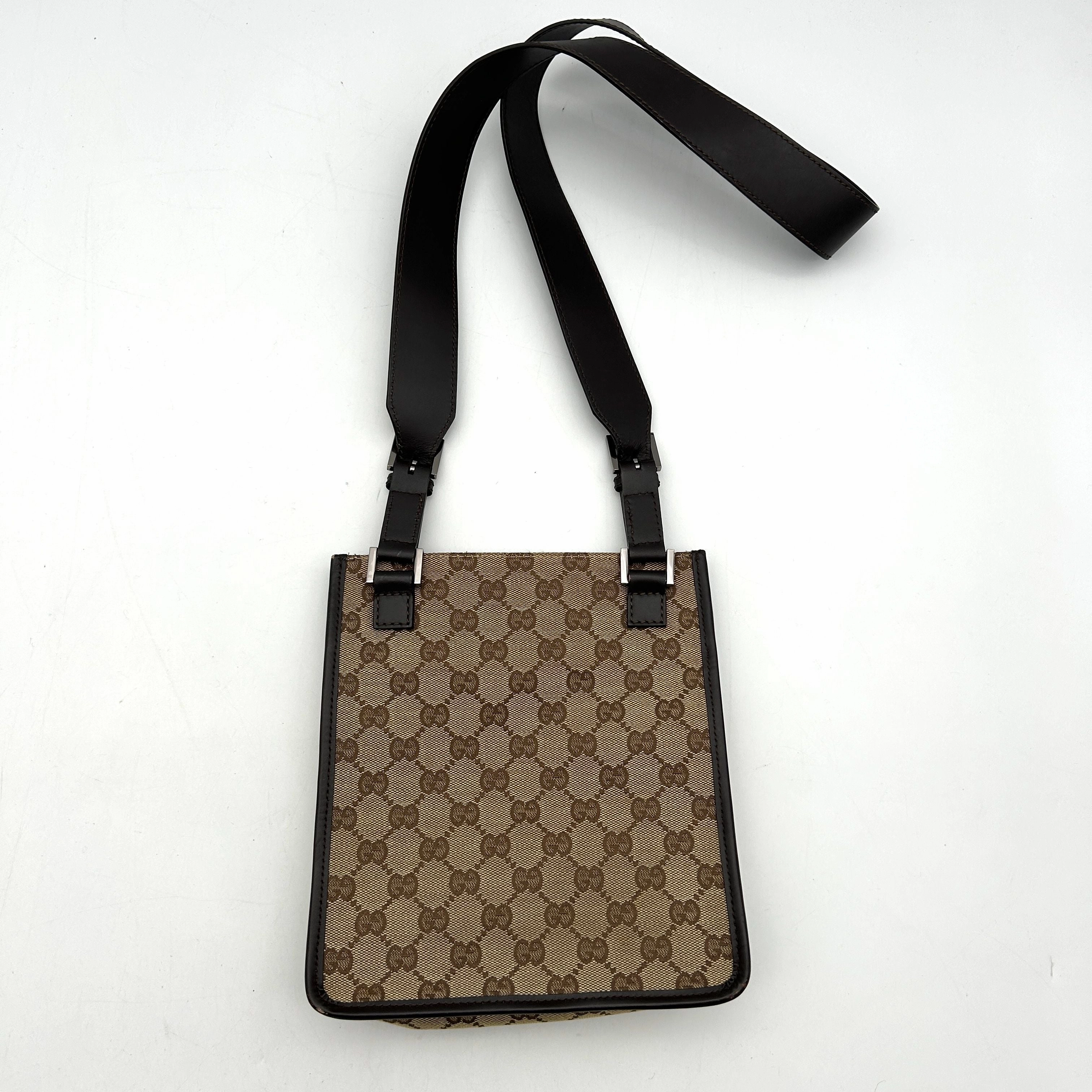 Pre- Gucci Beige/Brown GG Canvas and Leather Crossbody Bag Gucci AF460