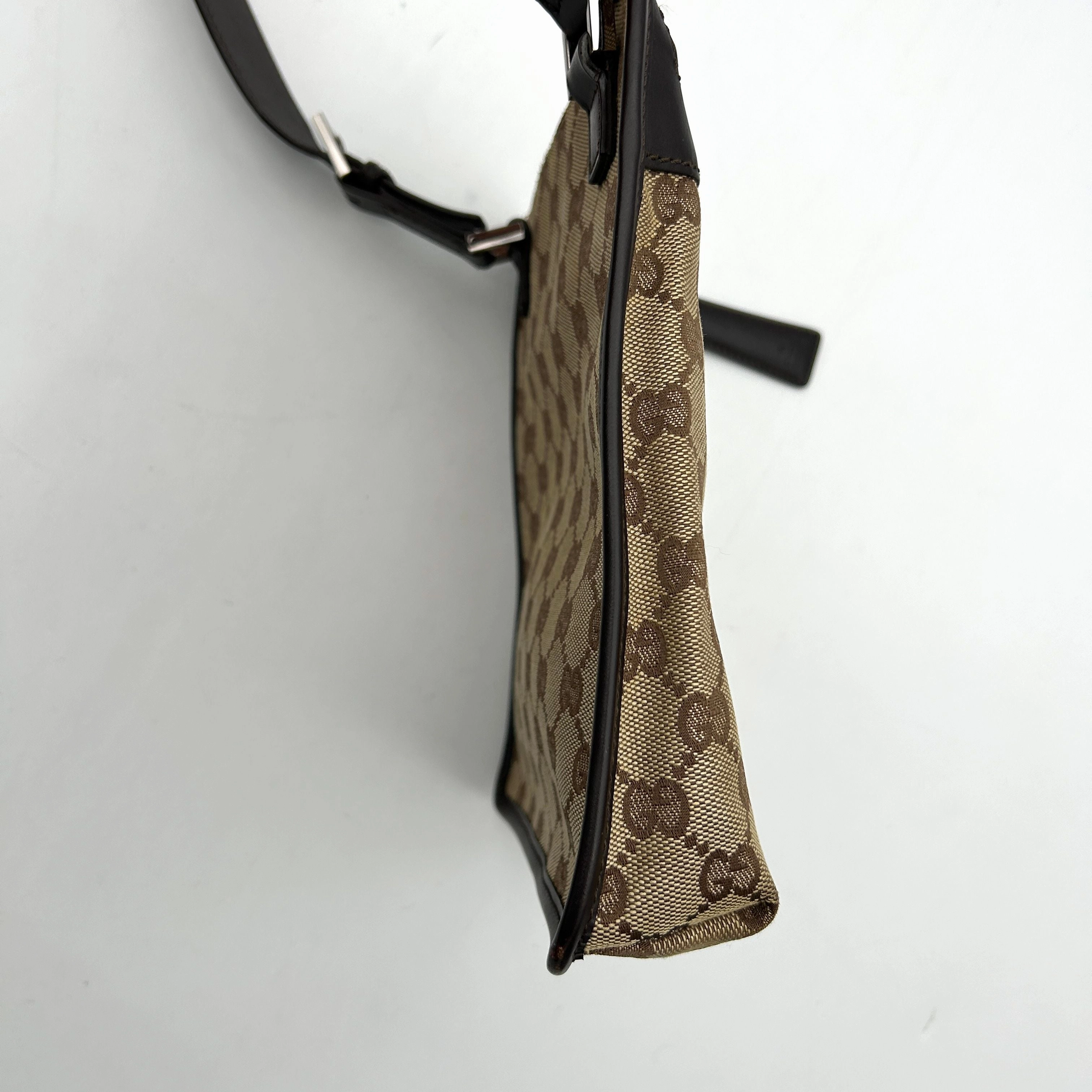 Pre- Gucci Beige/Brown GG Canvas and Leather Crossbody Bag Gucci AF460