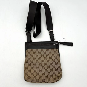 Pre- Gucci Beige/Brown GG Canvas and Leather Crossbody Bag Gucci AF460