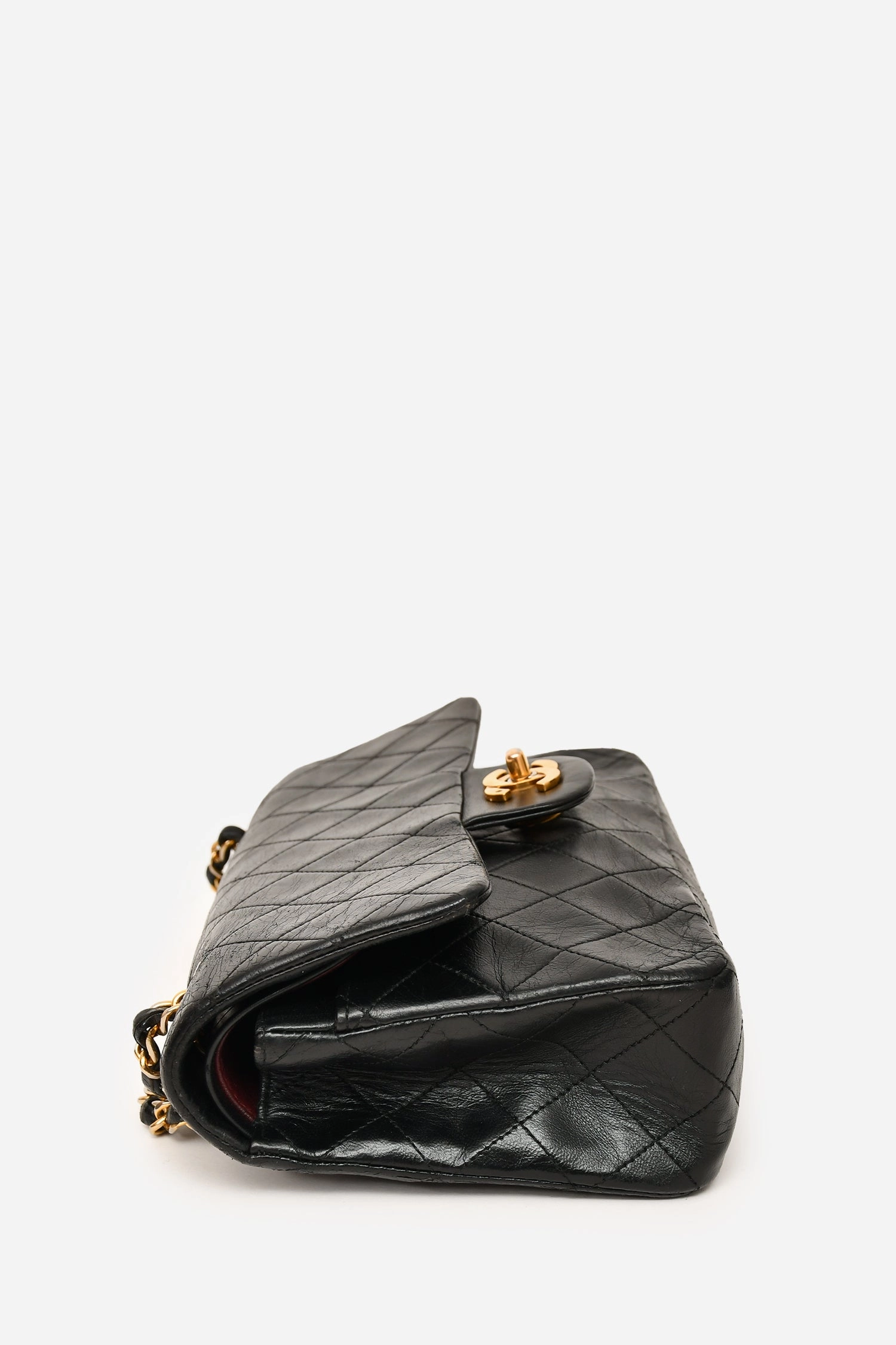 Pre-Loved Chanel 1989-91 Vintage Black Lambskin Small Classic Double Flap