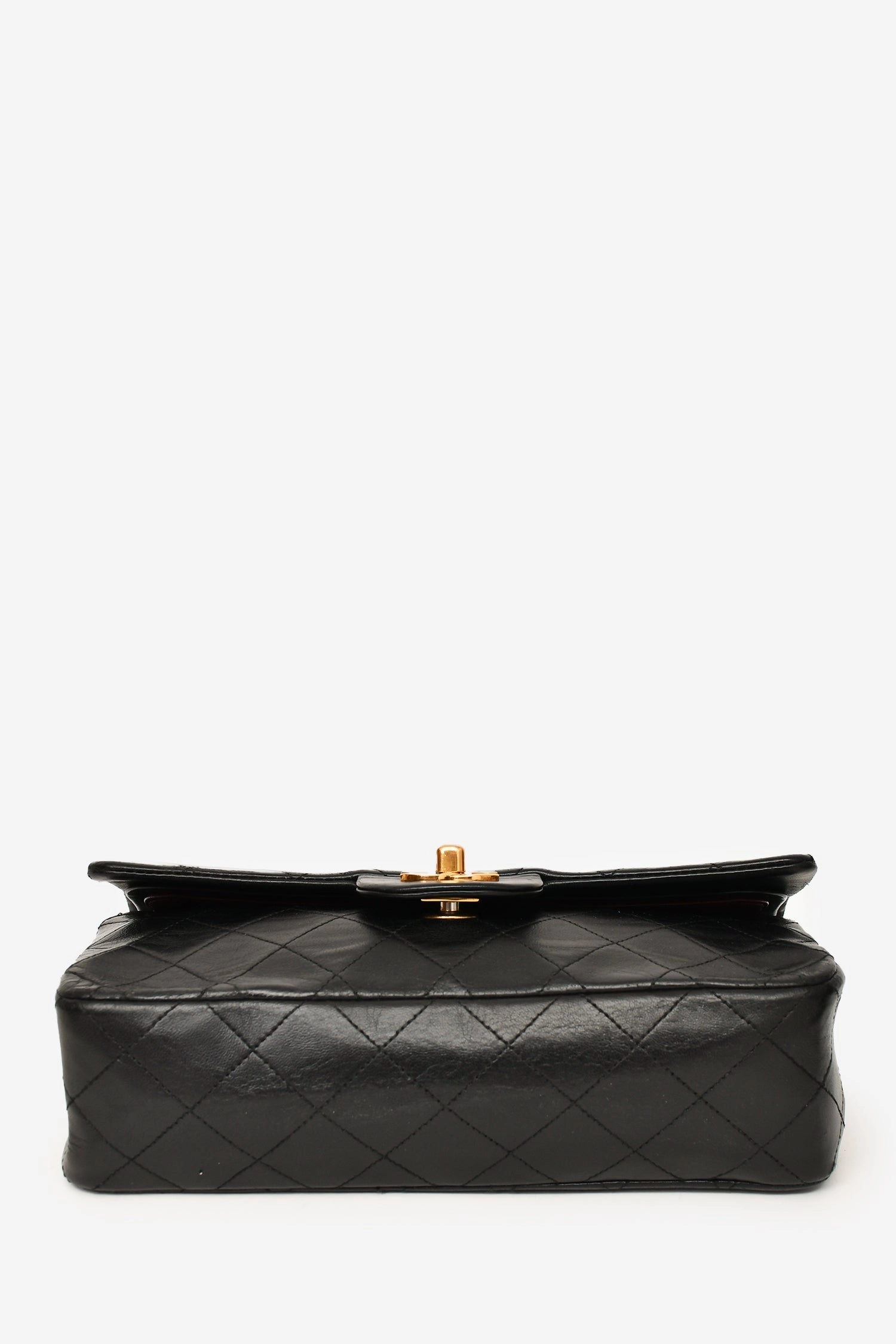 Pre-Loved Chanel 1989-91 Vintage Black Lambskin Small Classic Double Flap