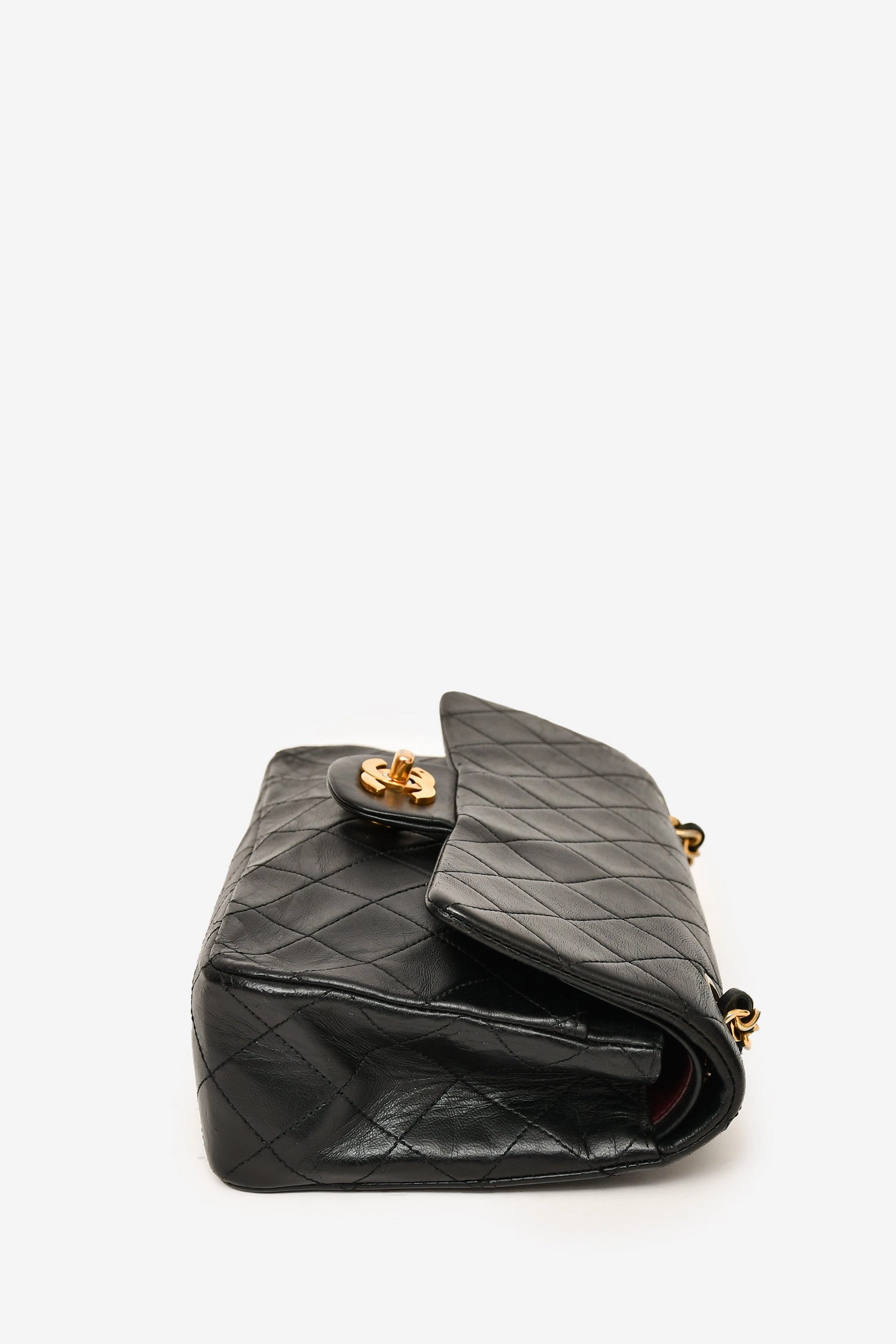 Pre-Loved Chanel 1989-91 Vintage Black Lambskin Small Classic Double Flap
