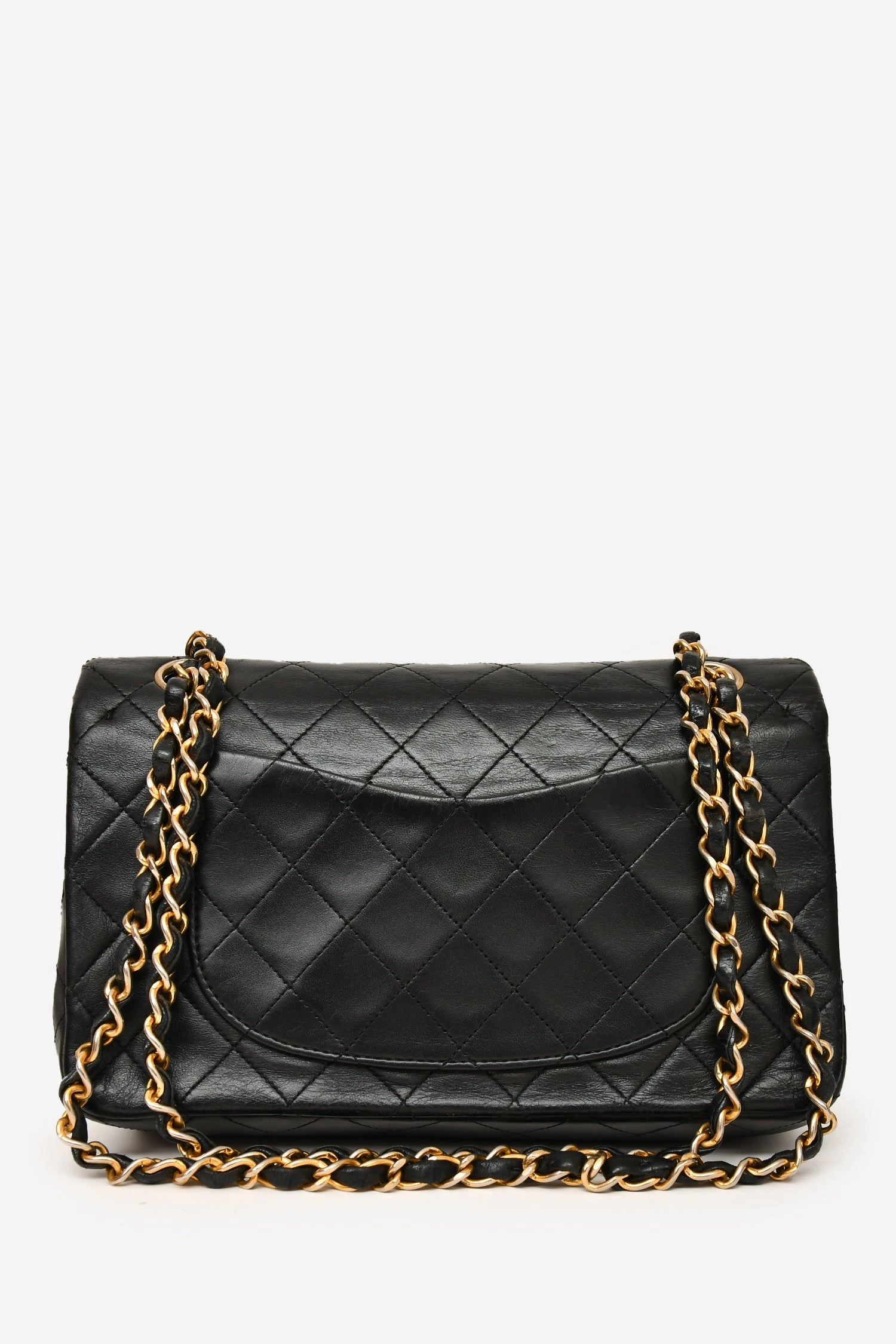 Pre-Loved Chanel 1989-91 Vintage Black Lambskin Small Classic Double Flap