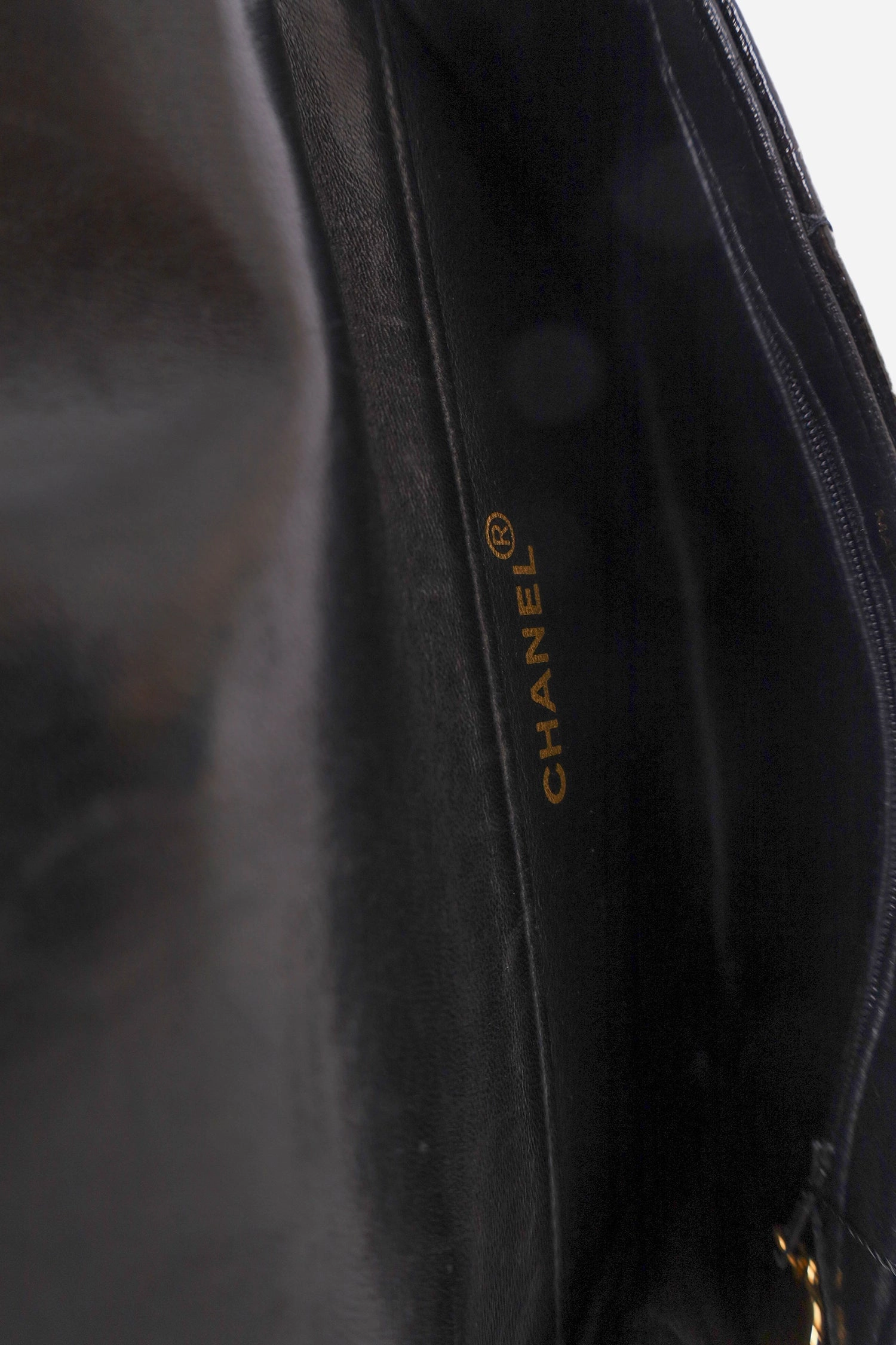 Pre-Loved Chanel  1996-97 Black Quilted Patent Double Sided Flap Bag