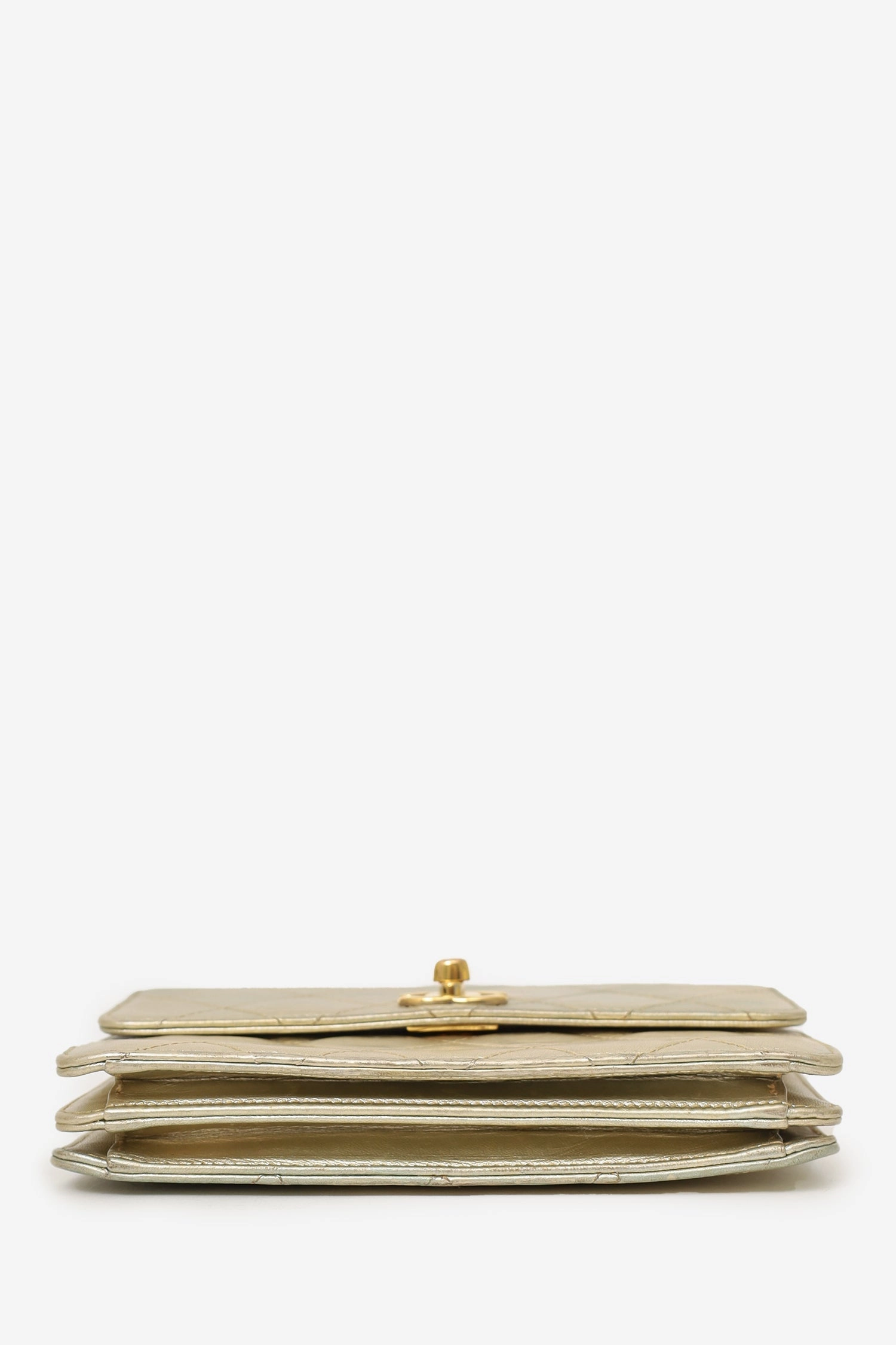 Pre-Loved Chanel 1996-97 Gold Metallic Mini Flap Bag
