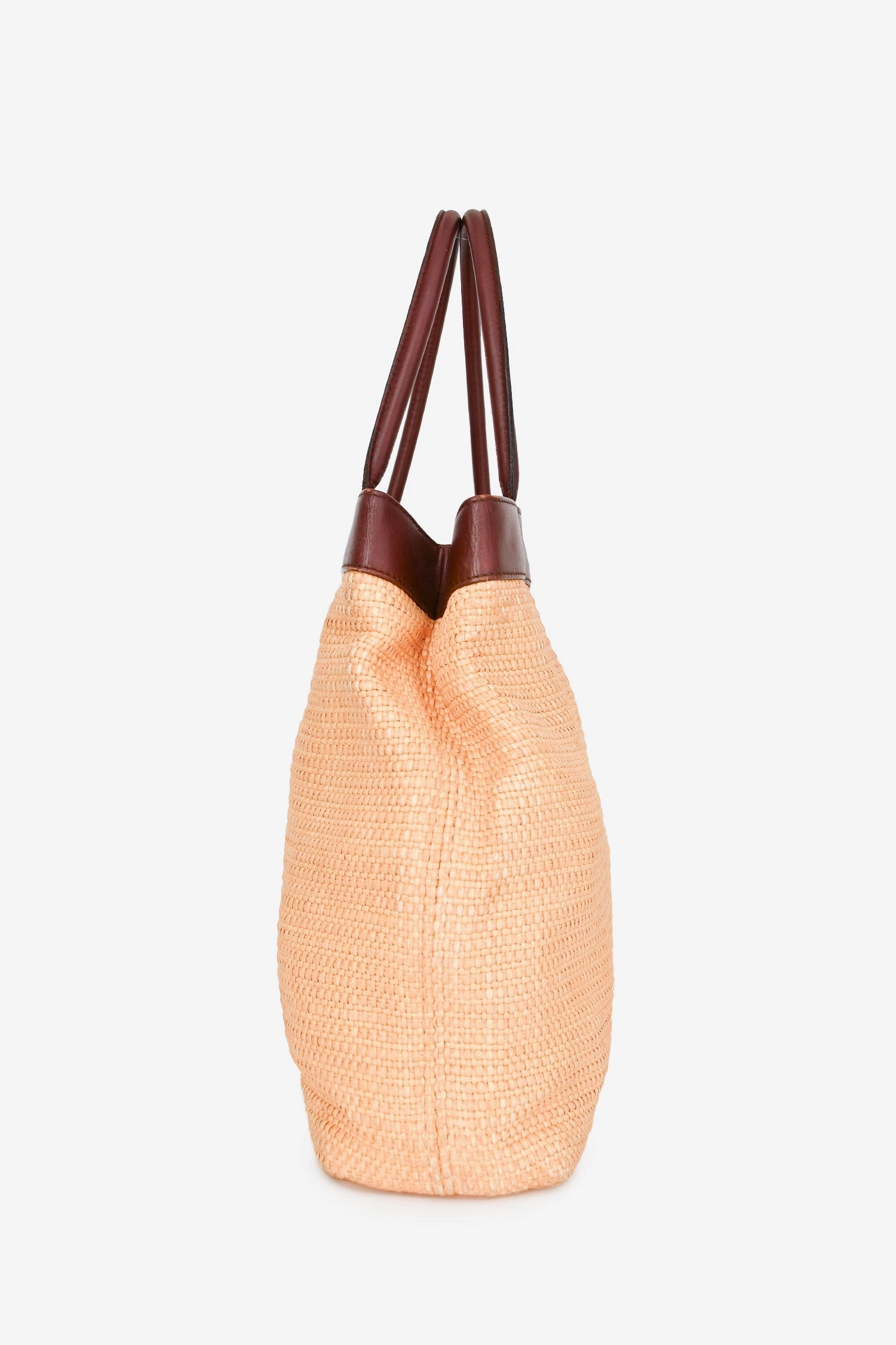 Pre-Loved Chanel 1997-99 Beige/Brown Straw/Leather CC Tote