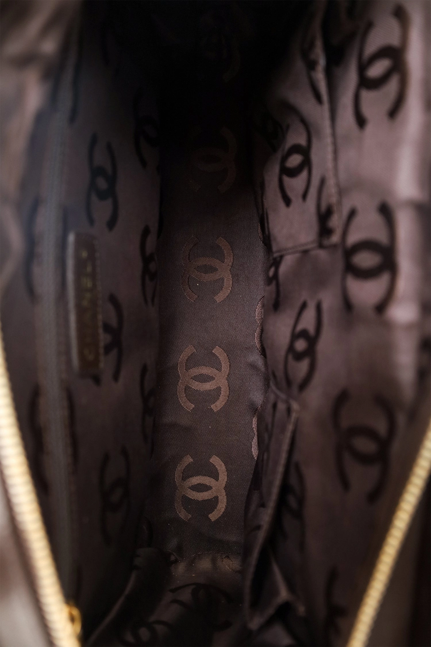 Pre-Loved Chanel 2004-05 Brown Leather Wild Stitch Coco Mark Leather Tote Bag