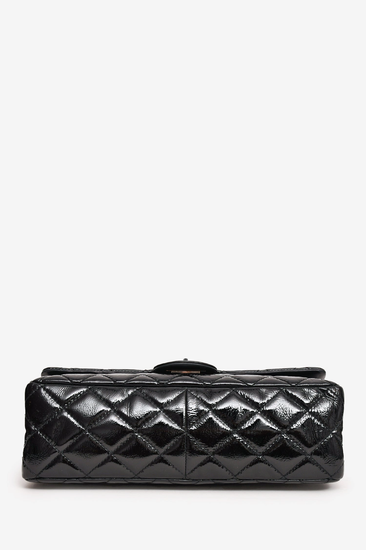 Pre-Loved Chanel 2010-11 Black Patent Leather 2.55 Large 227 Flap Bag SHW