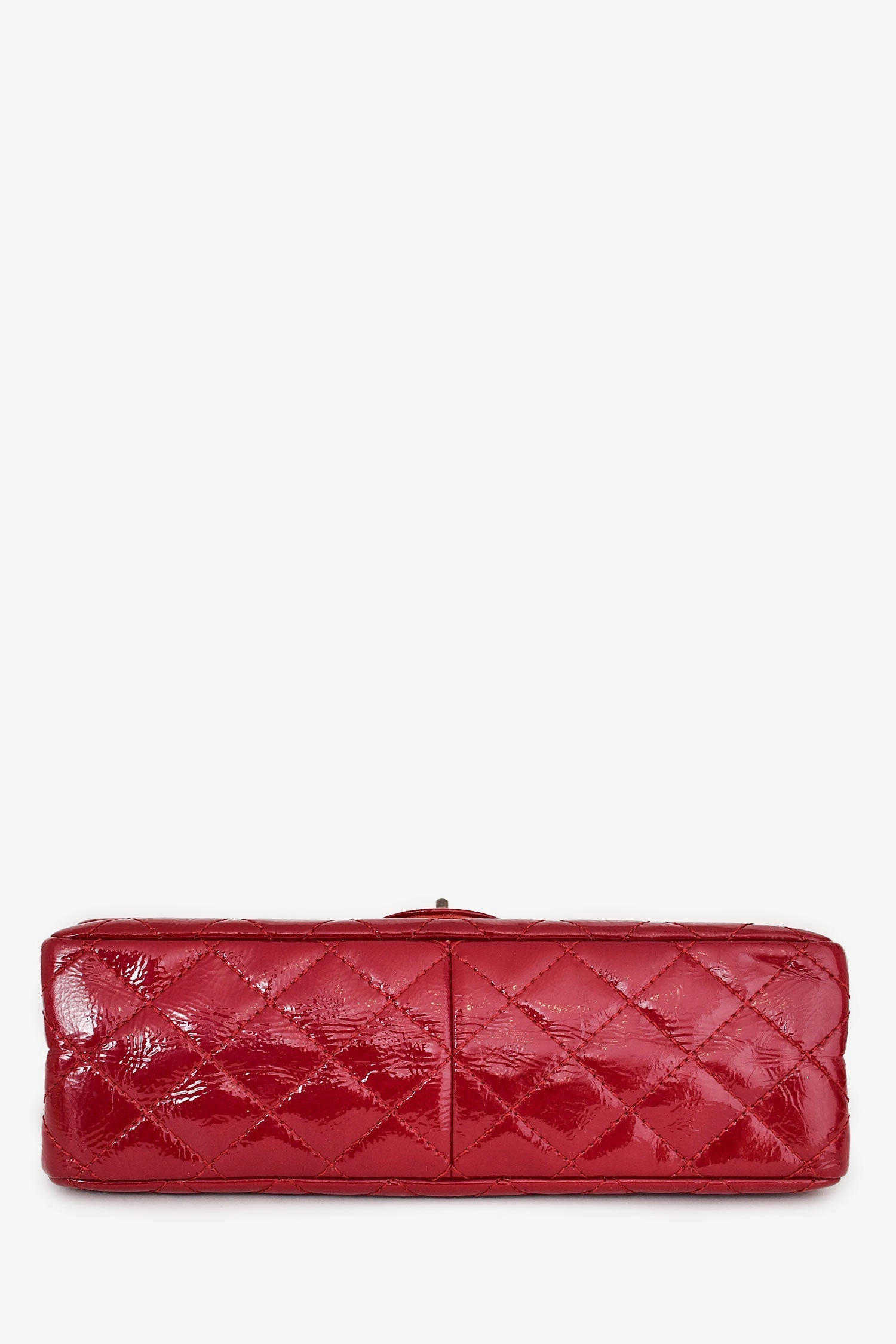 Pre-Loved Chanel 2010-11 Red Patent Leather Reissue 266 2.55 Flap Bag