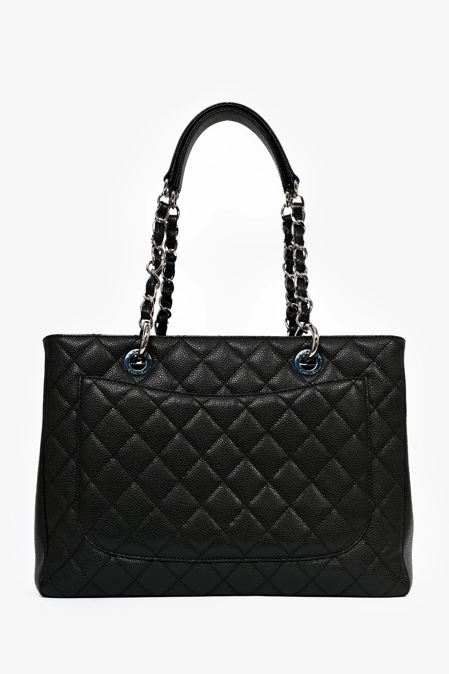 Pre-Loved Chanel 2012-13 Black Caviar Grand Shopping Tote