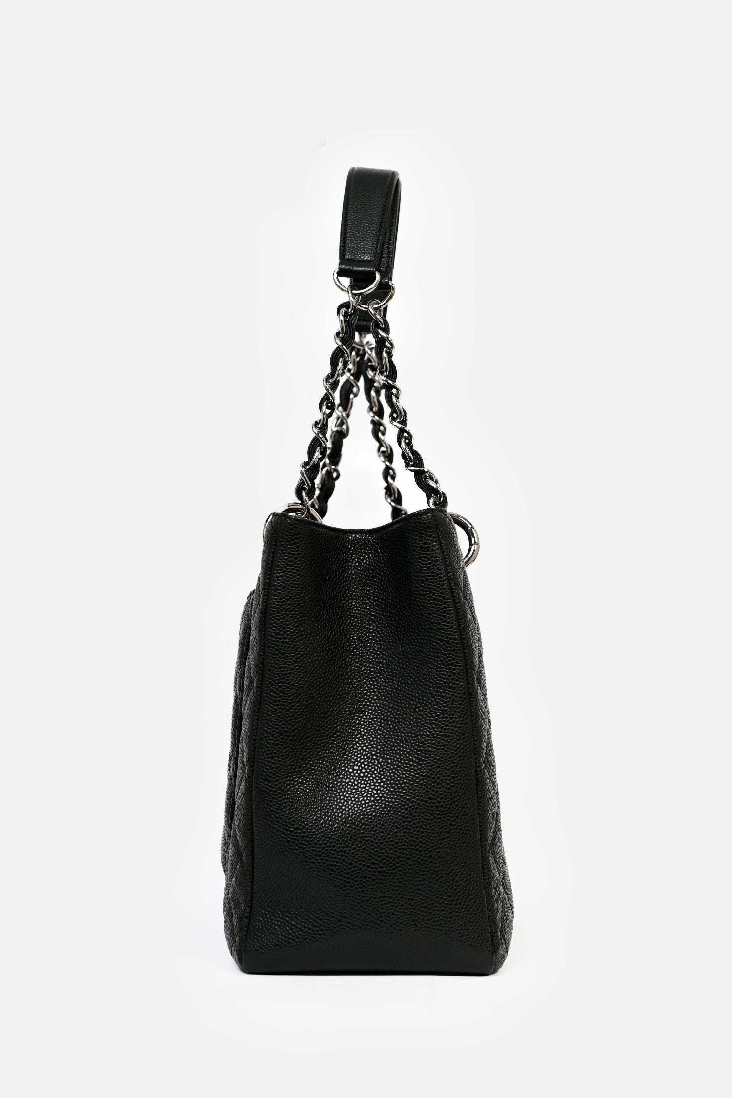 Pre-Loved Chanel 2012-13 Black Caviar Grand Shopping Tote