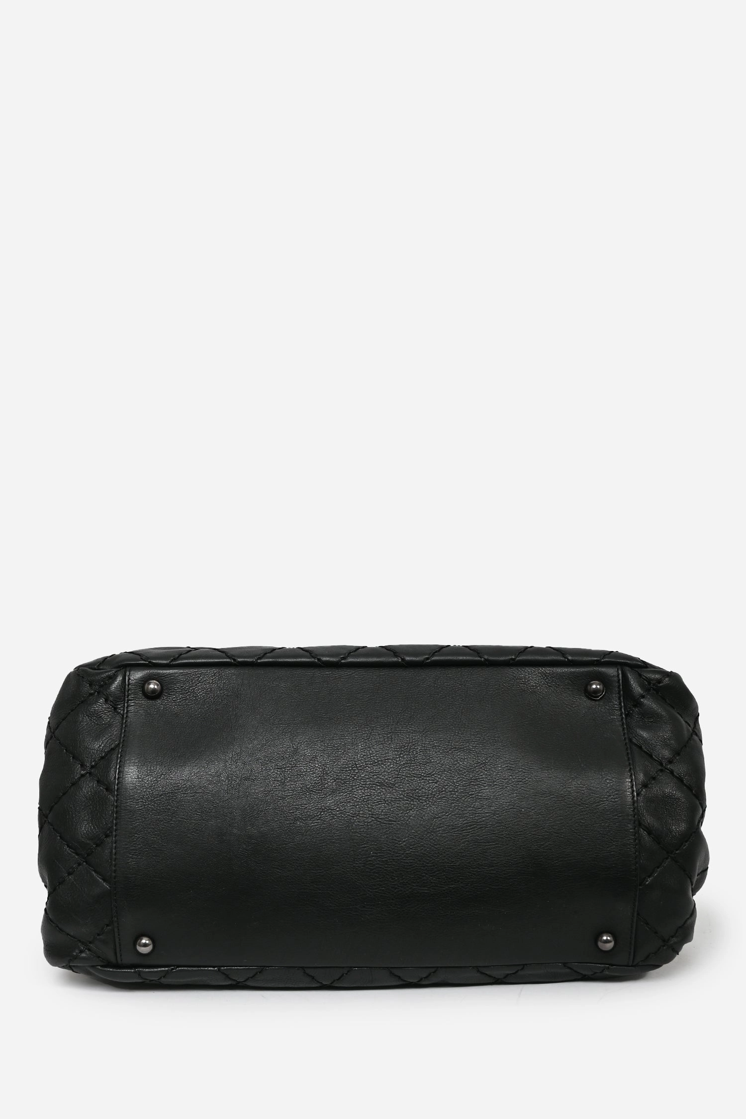Pre-Loved Chanel 2012-13 Black Quilted Calfskin Leather CC Flap Shoulder Bag