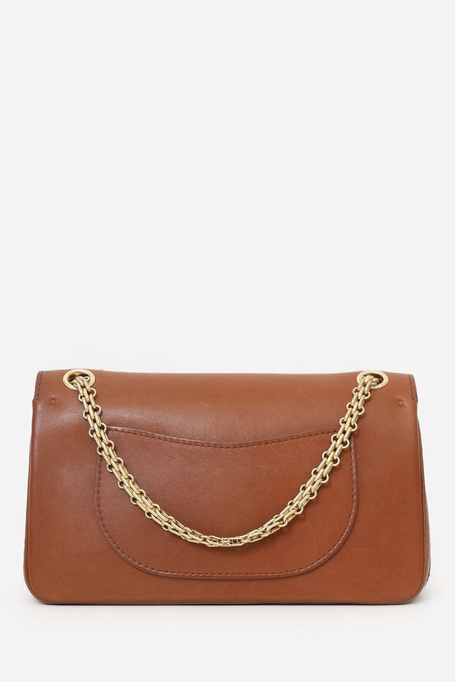 Pre-Loved Chanel 2017 Brown Leather Medallion Charm Reissue 2.55 Shoulder Bag