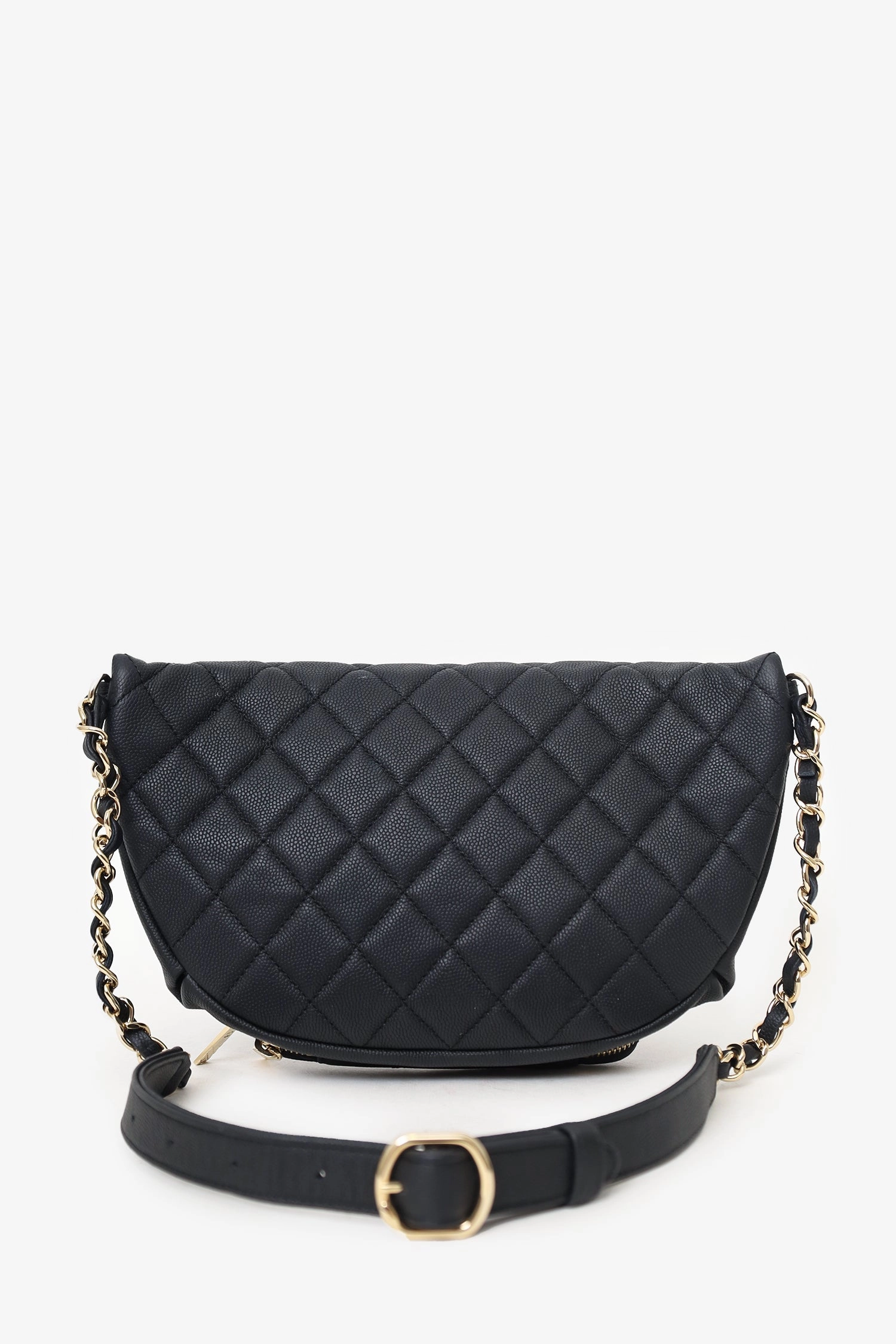 Pre-Loved Chanel 2018-19 Black Caviar Leather Business Affinity Bumbag