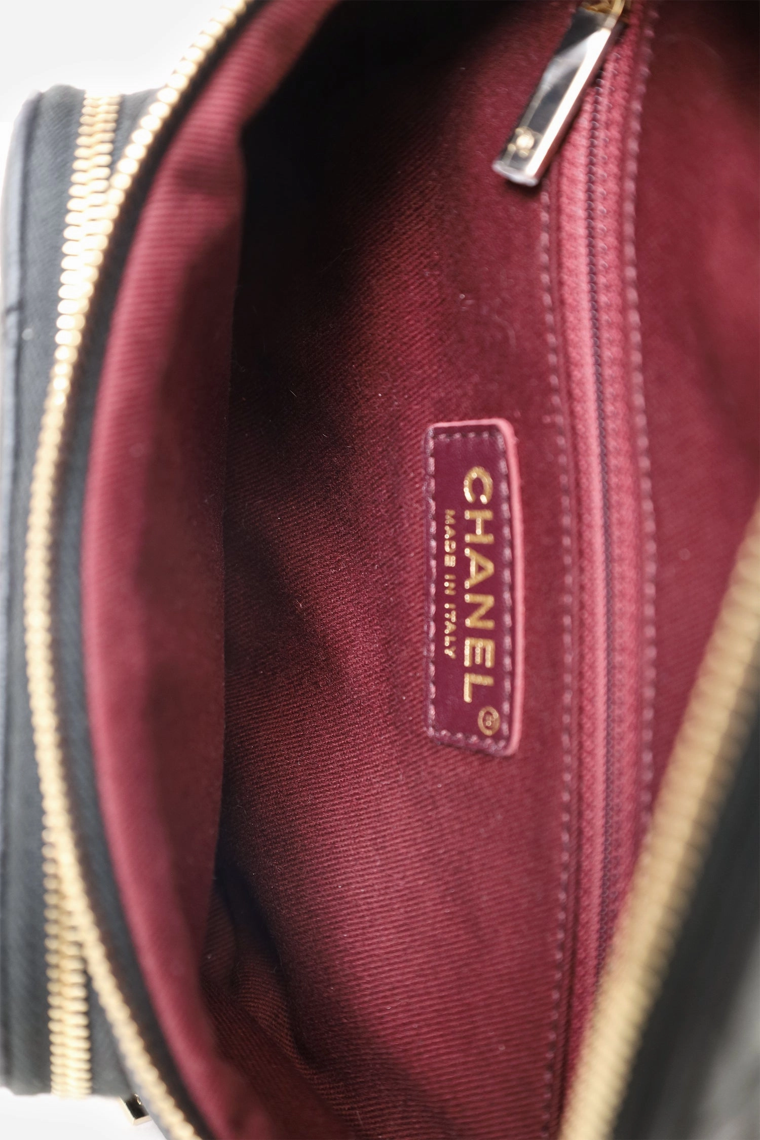 Pre-Loved Chanel 2018-19 Black Caviar Leather Business Affinity Bumbag