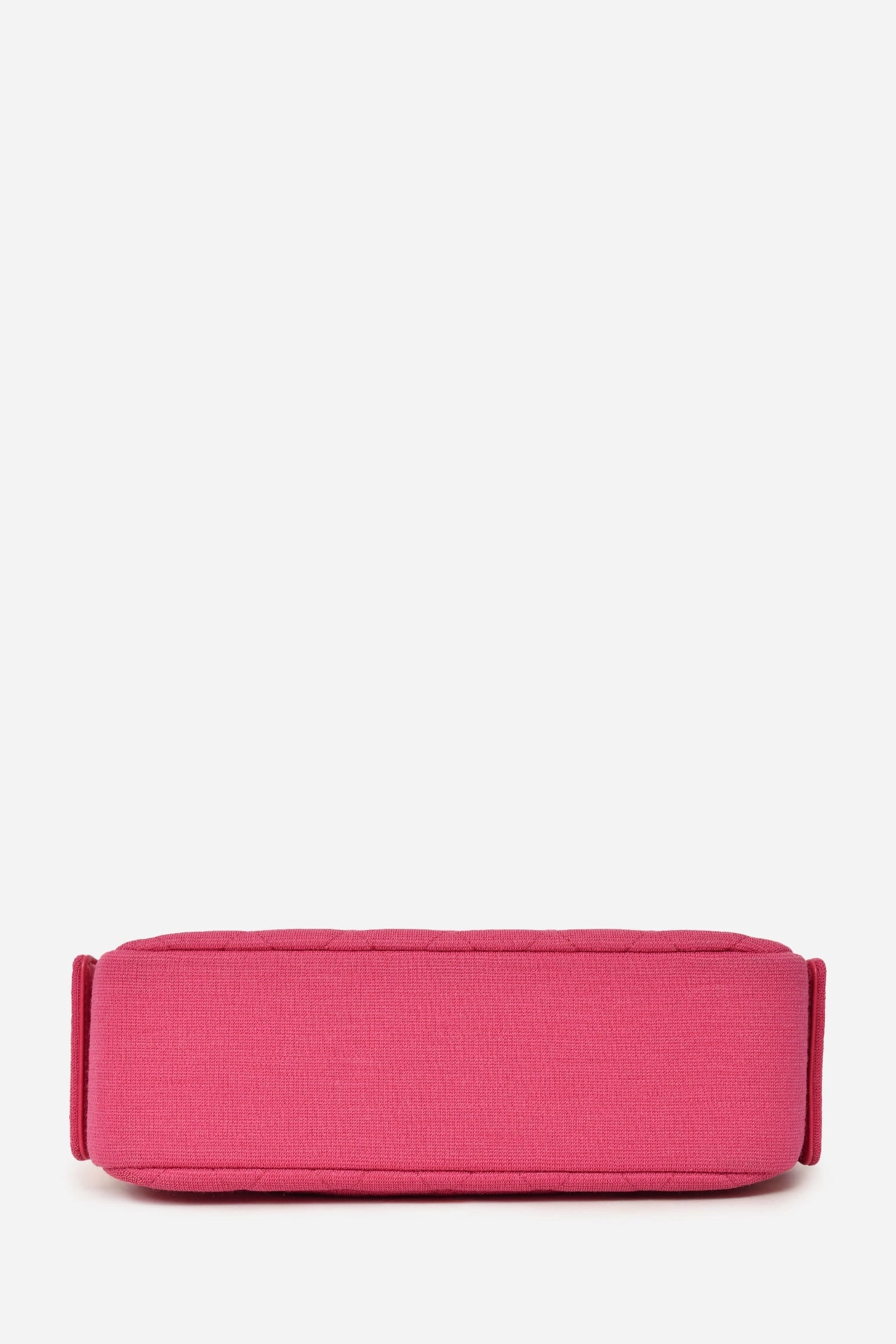 Pre-Loved Chanel 2019-20 Fuchsia Quilted Jersey Zip Double Chain Bag