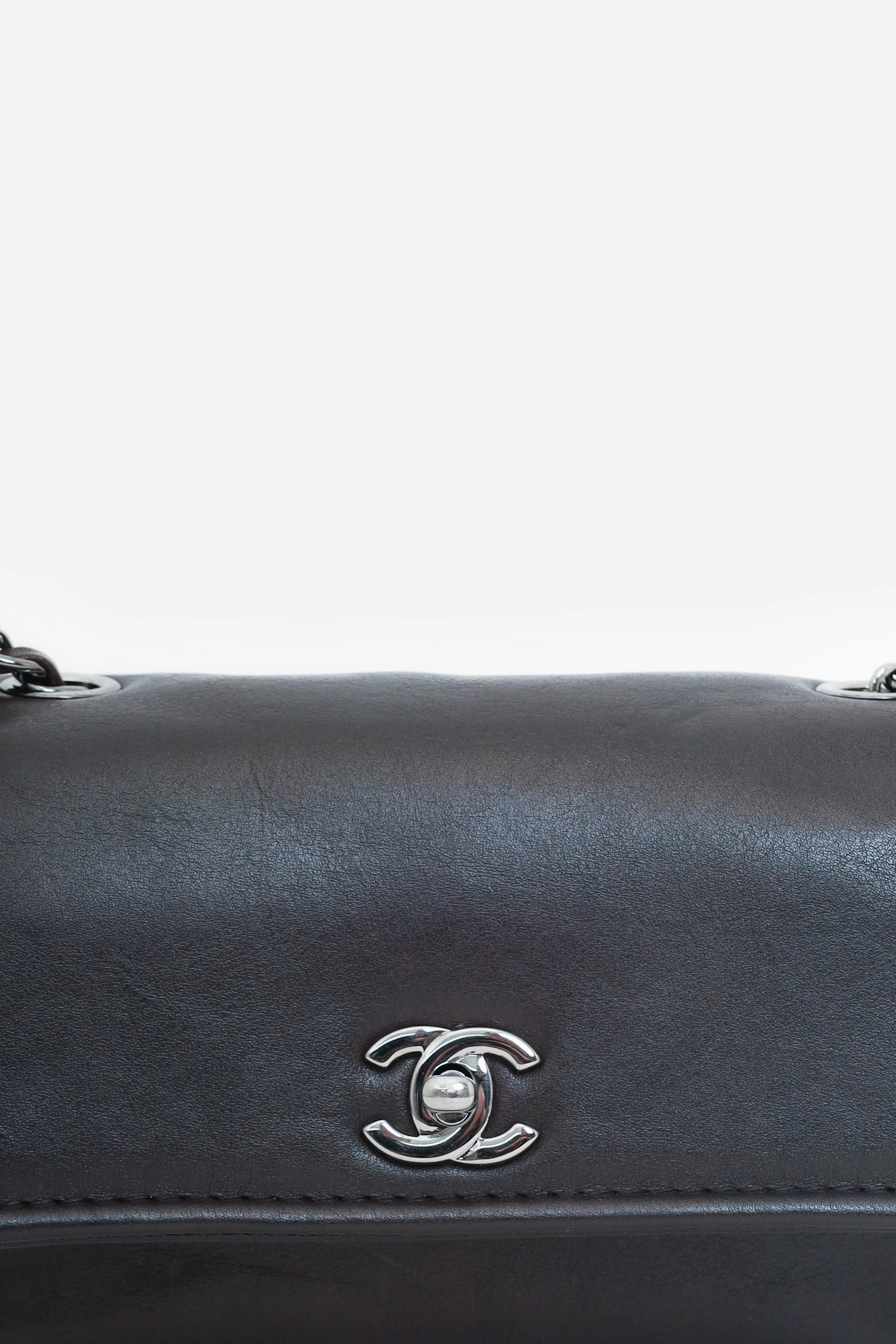 Pre-Loved Chanel Chanel 2013-14 Dark Brown Calfskin Mini Rectangle Flap Bag