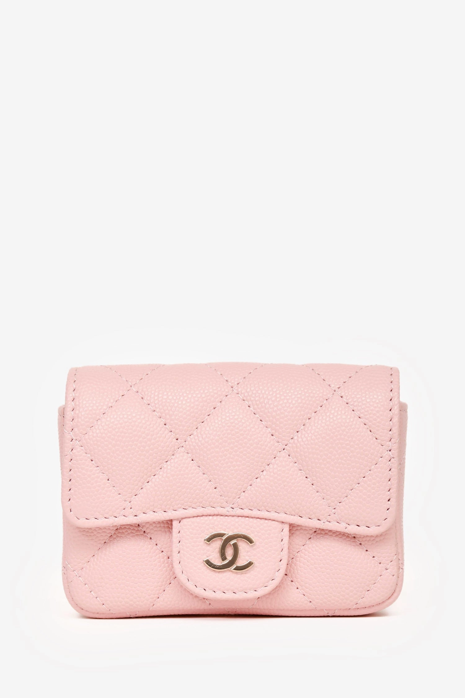Pre-Loved Chanel Pink Caviar Leather Chain Belt Bag