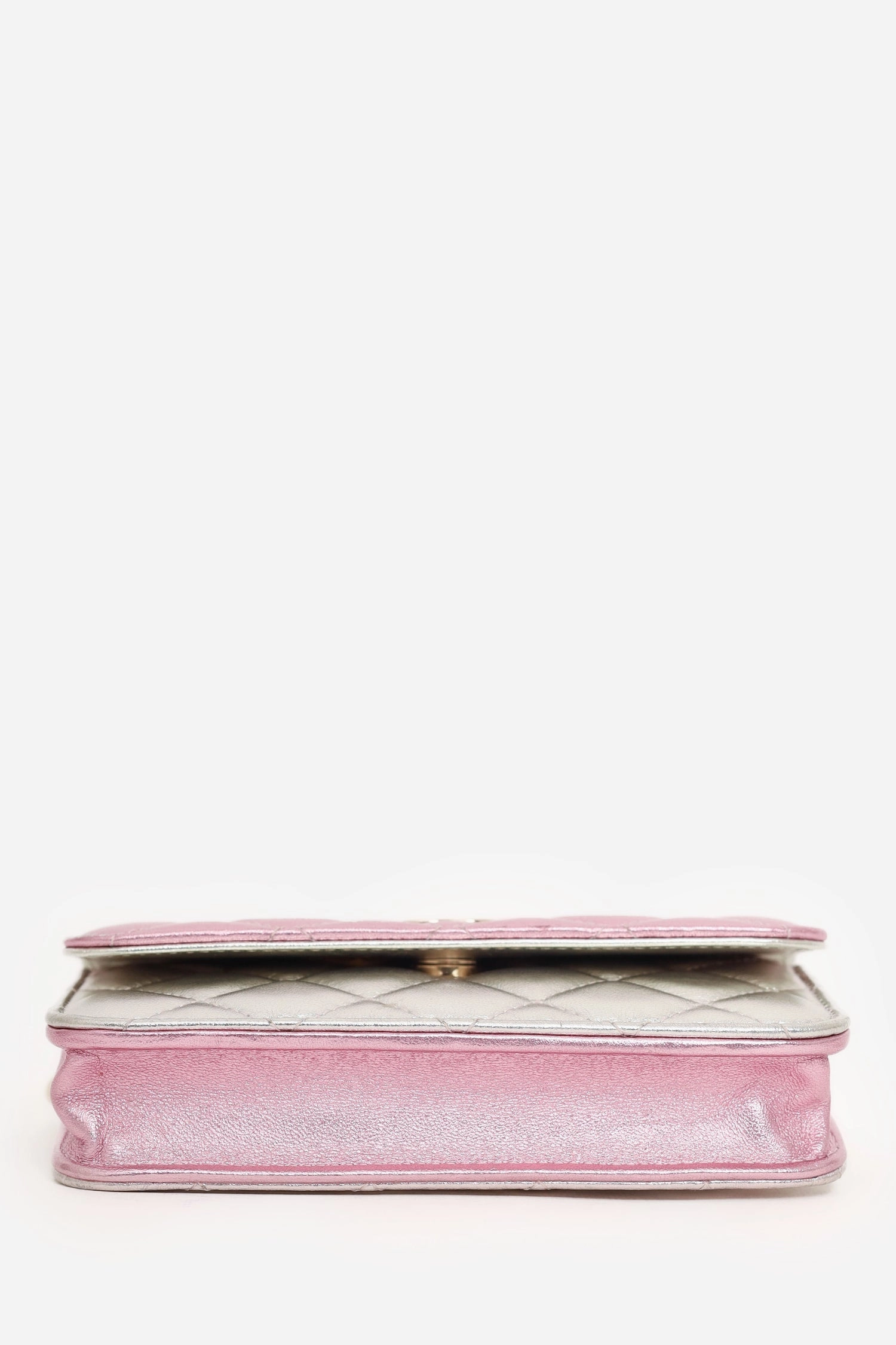 Pre-Loved Chanel Pink/Silver Quilted Lambskin 'Coco Punk' Flap Clutch with Chain