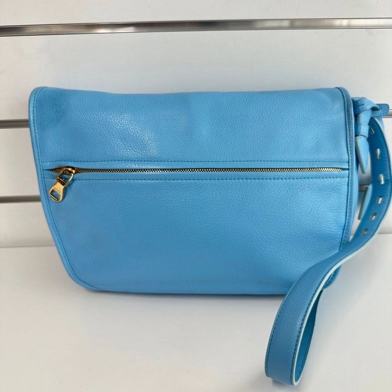 Pre-loved Loewe Crossbody Bag 1956 Sky Blue Leather Crossbody