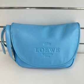 Pre-loved Loewe Crossbody Bag 1956 Sky Blue Leather Crossbody