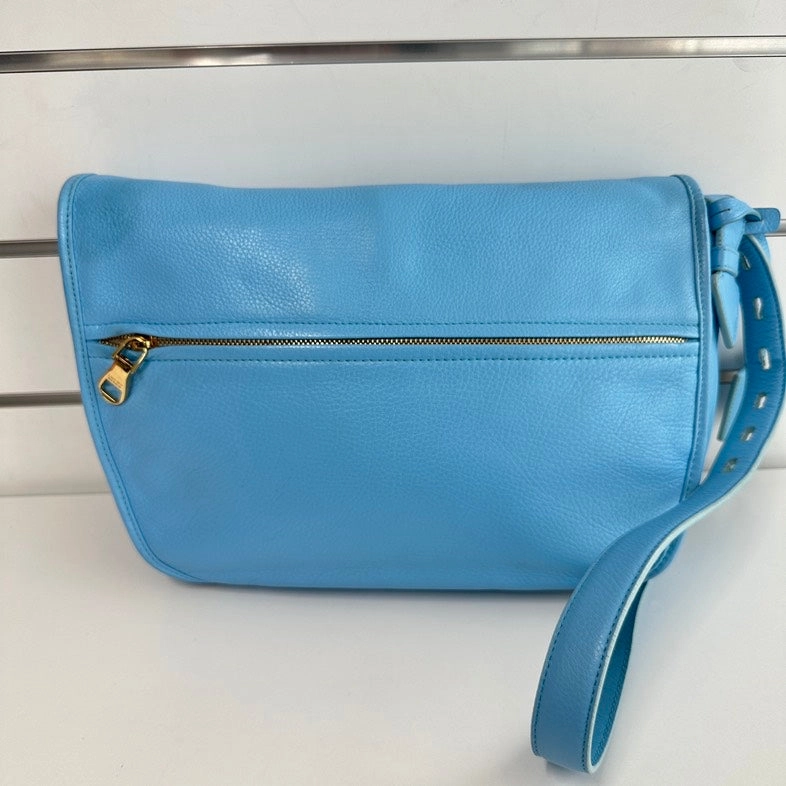 Pre-loved Loewe Crossbody Bag 1956 Sky Blue Leather Crossbody