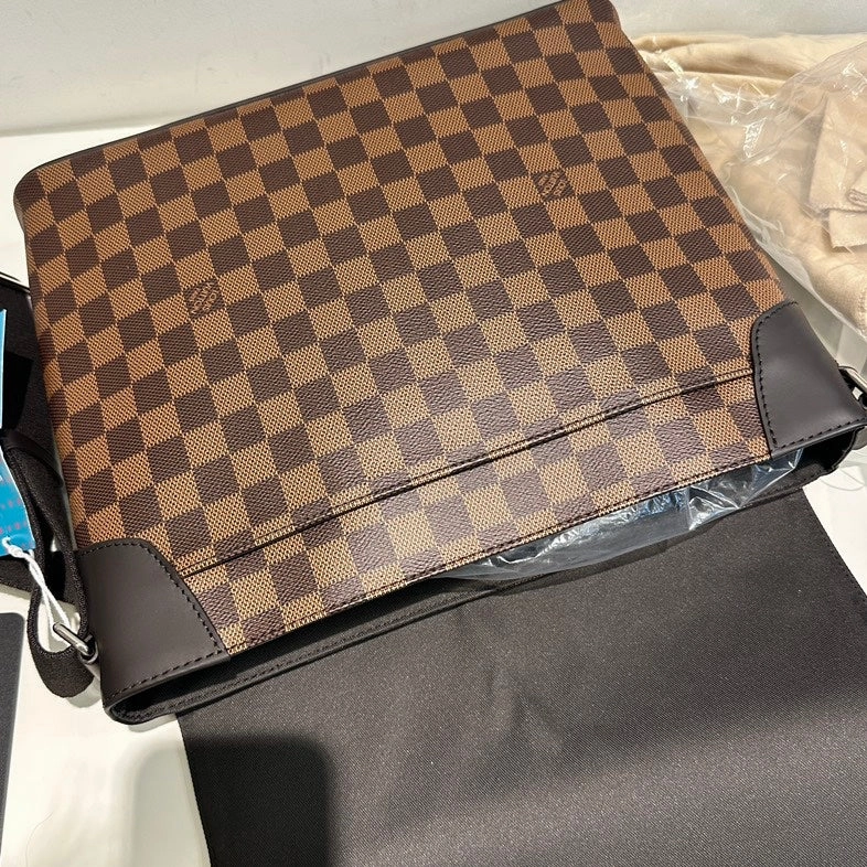 Pre-loved Louis Vuitton Damier Ebene Broadway Messenger Bag Brown Crossbody