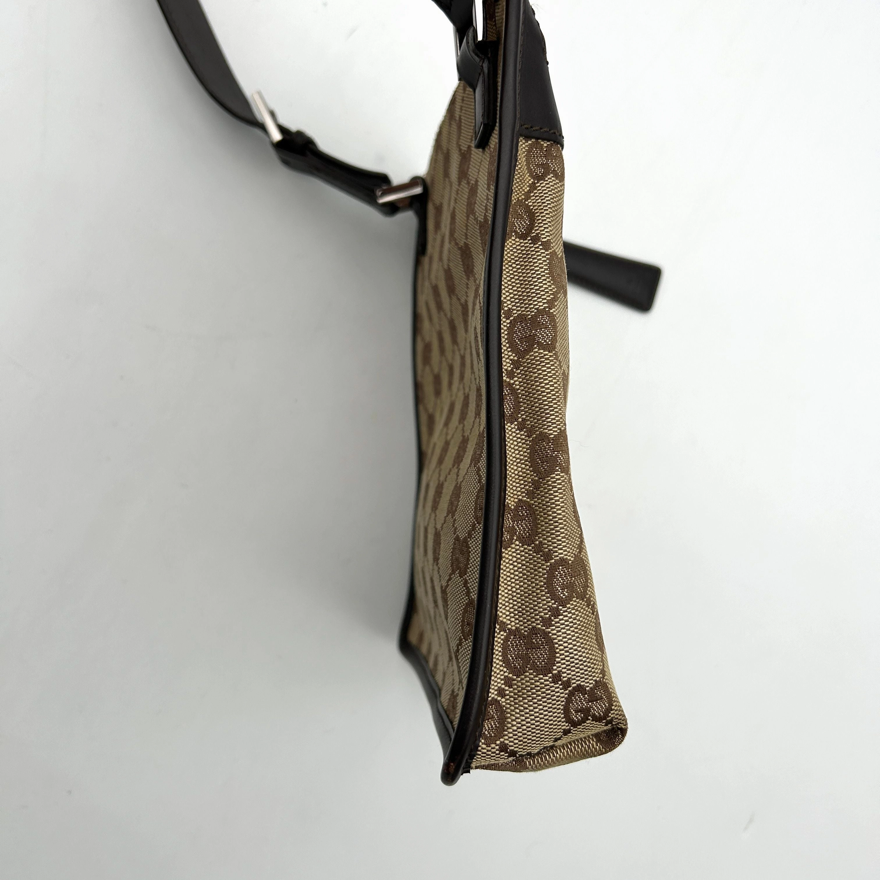 Pre-owned Gucci Beige/Brown GG Canvas and Leather Crossbody Bag Gucci AF460