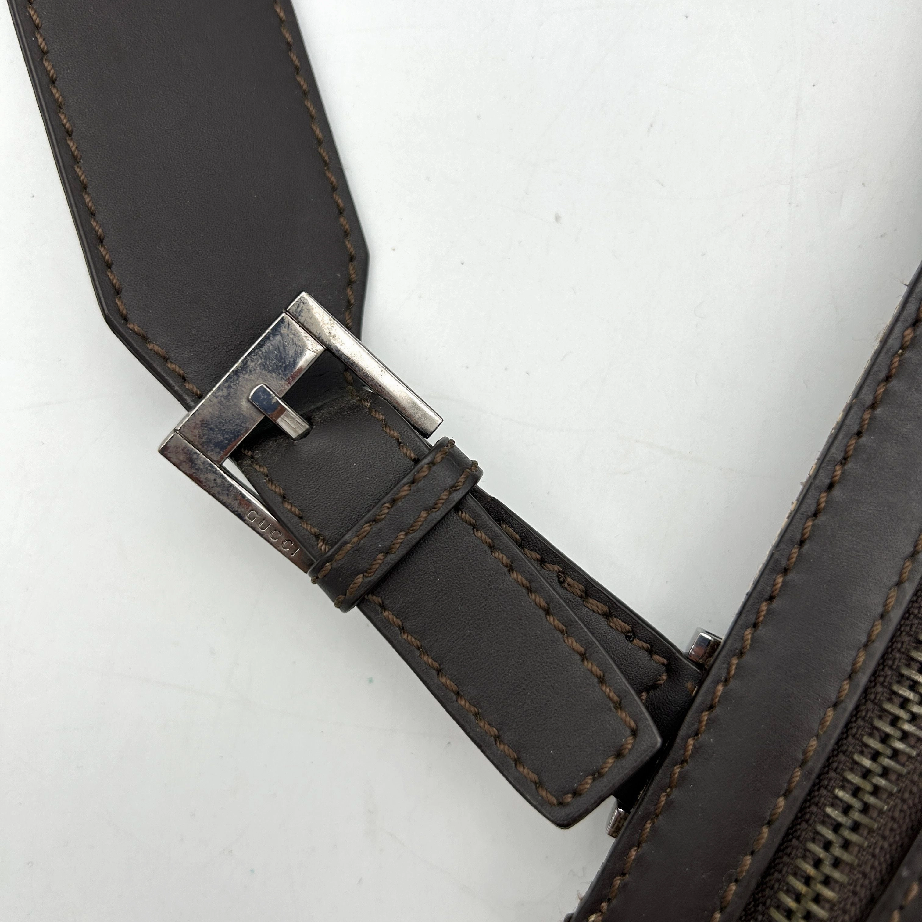 Pre-owned Gucci Beige/Brown GG Canvas and Leather Crossbody Bag Gucci AF460