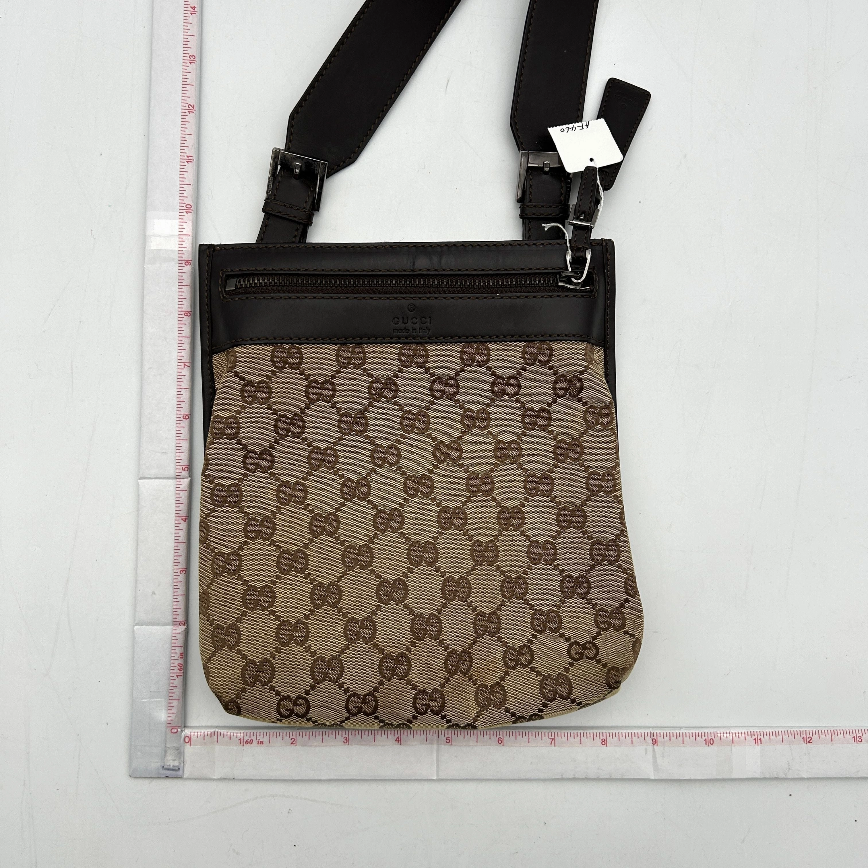 Pre-owned Gucci Beige/Brown GG Canvas and Leather Crossbody Bag Gucci AF460