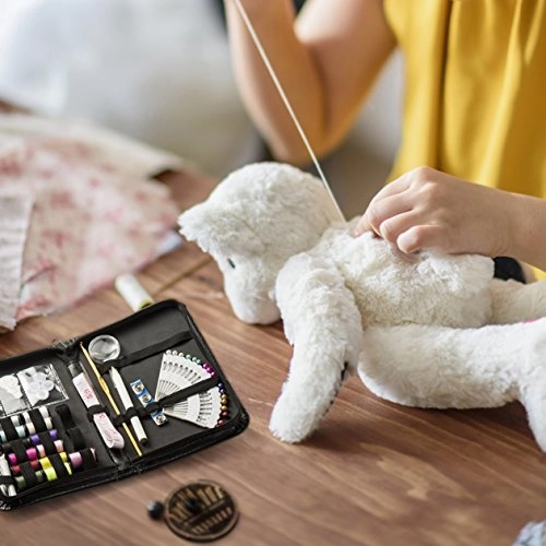 Qisiewell Sewing Kit Travel Emergency Mini Home Office Sewing Supplies Kit 90 Premium Portable
